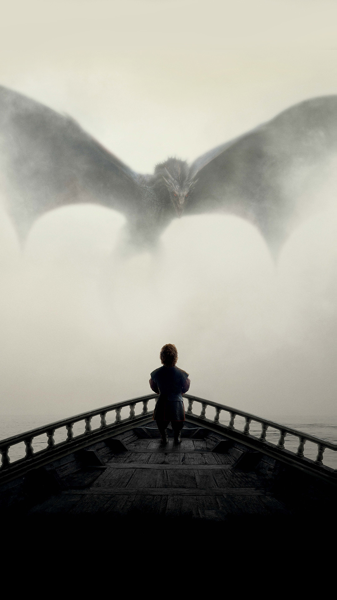 Drogon, Tyrion Lannister, Il Trono di Spade, Drago, Nebbia, 1080x1920, schermata di blocco iPhone