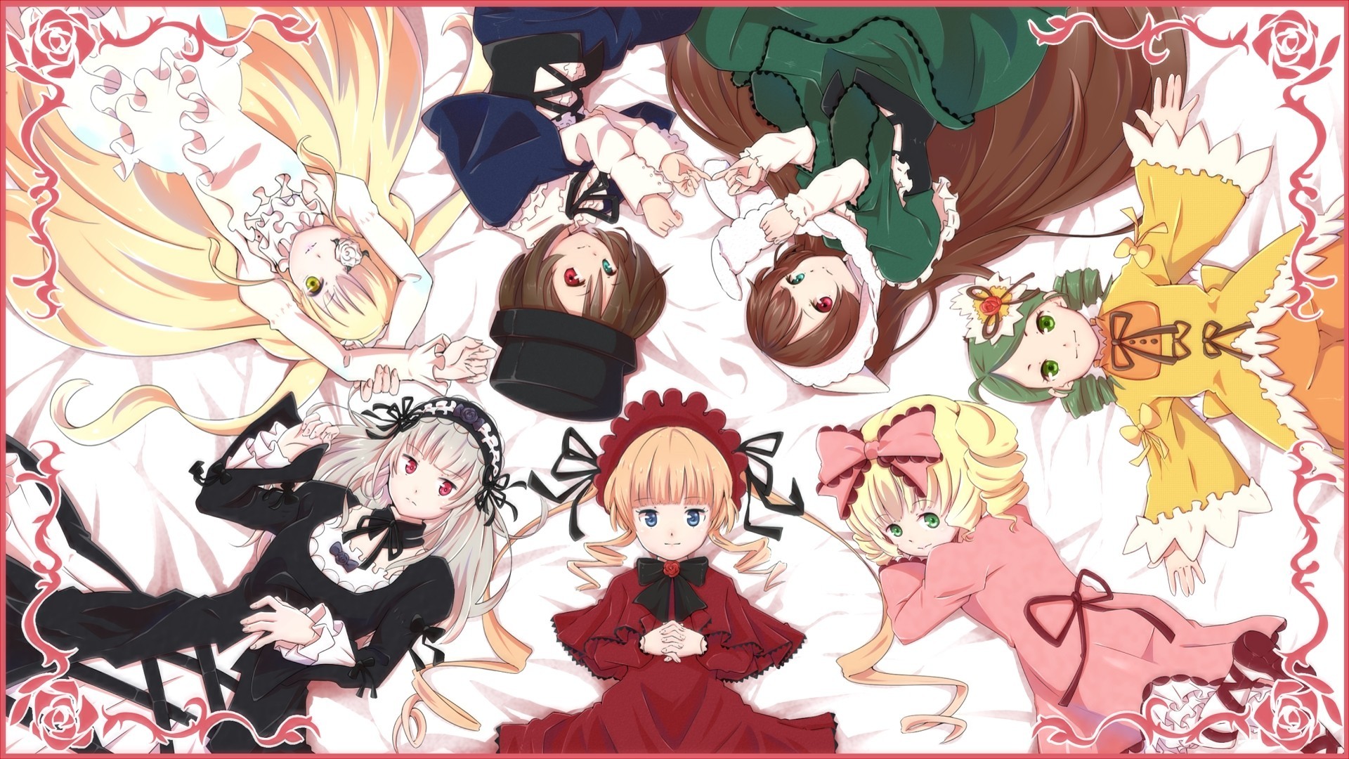 Rozen Maiden, Shinku, Suiseiseki, Bambole, 1920x1080, immagine di sfondo