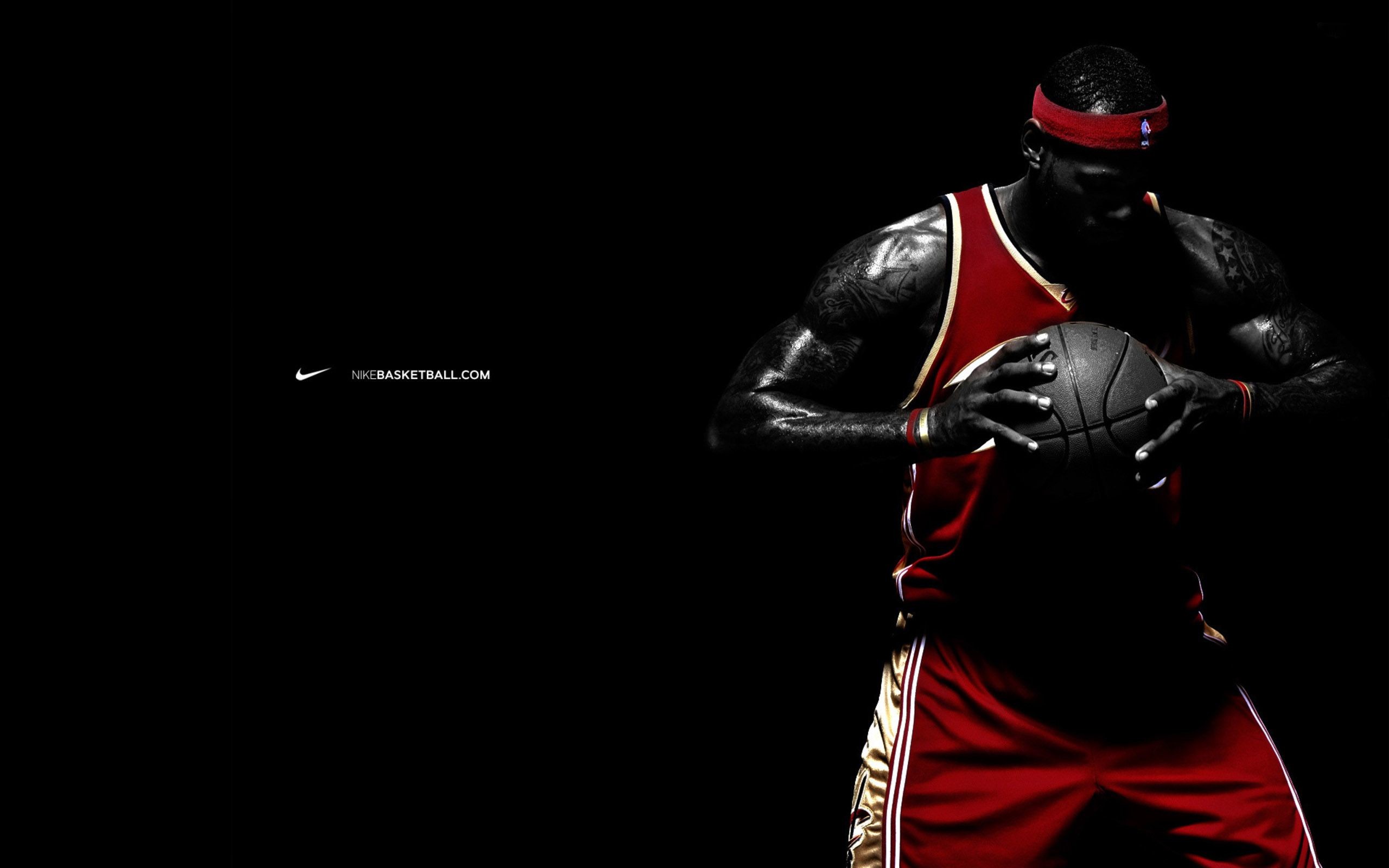 LeBron James, Nike Basketball, Sfondo nero, 2K, wallpaper per computer
