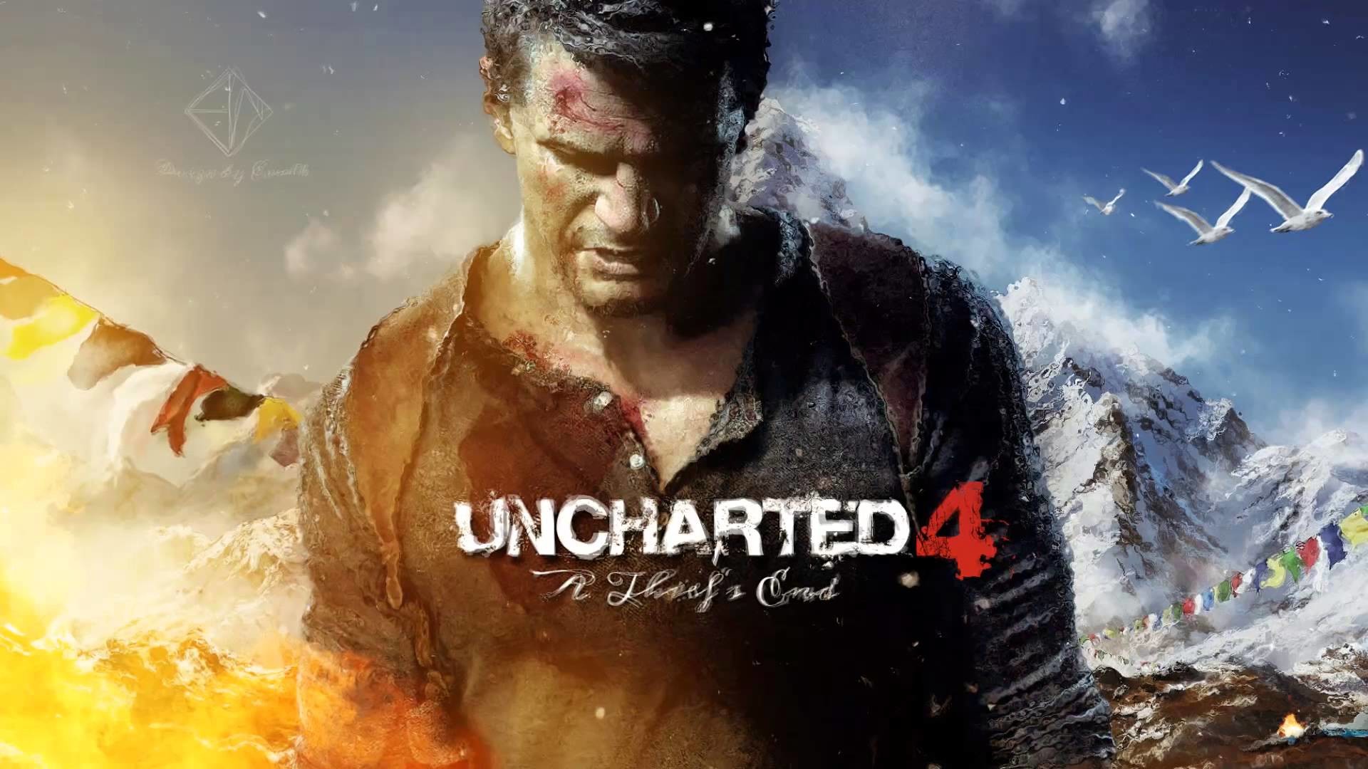 Nathan Drake, Uncharted 4: Fine di un ladro, Montagne innevate, 16:9 Full HD, sfondo widescreen