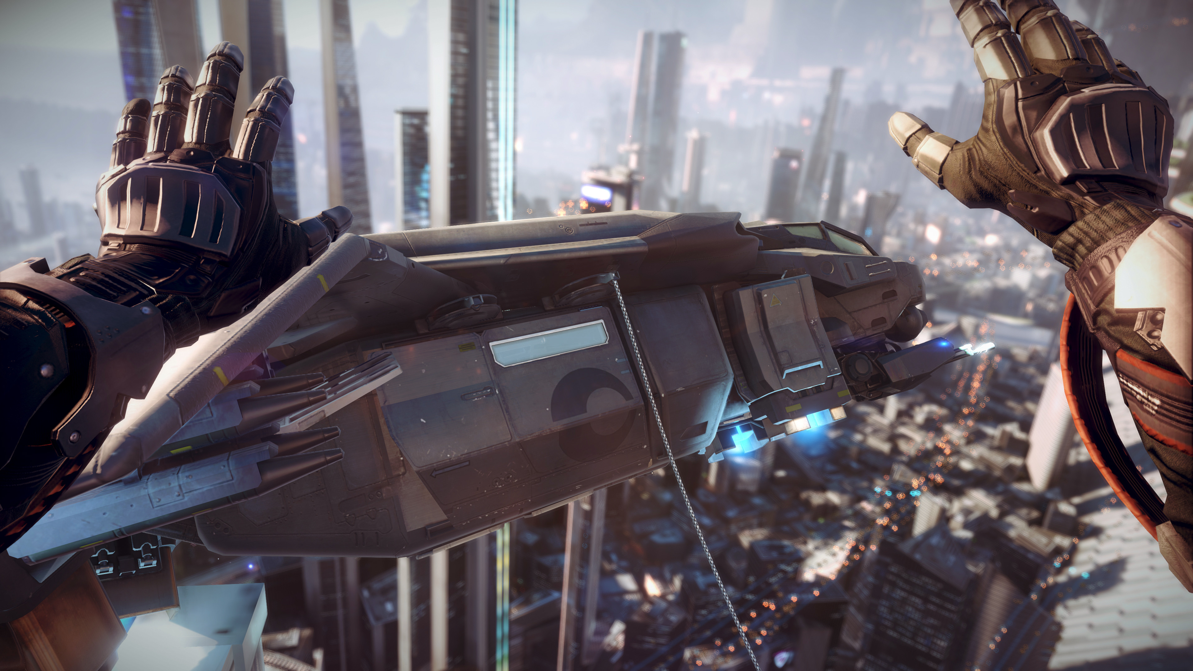 Star Citizen, Astronave, Città futuristica, 4K 2160p, sfondo desktop