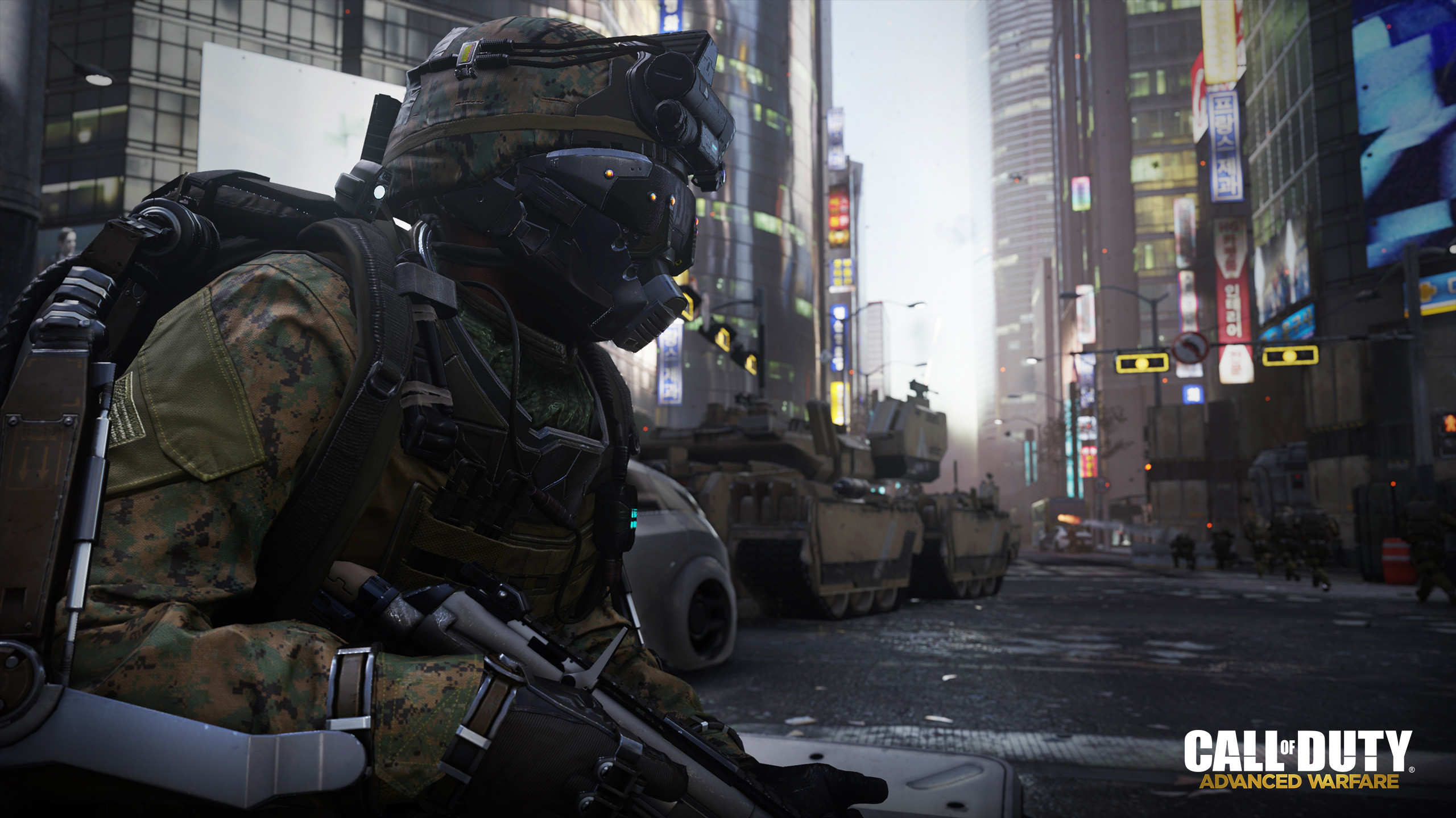 Call of Duty: Advanced Warfare, Soldato, Esoscheletro, Città, 2K, sfondo per PC