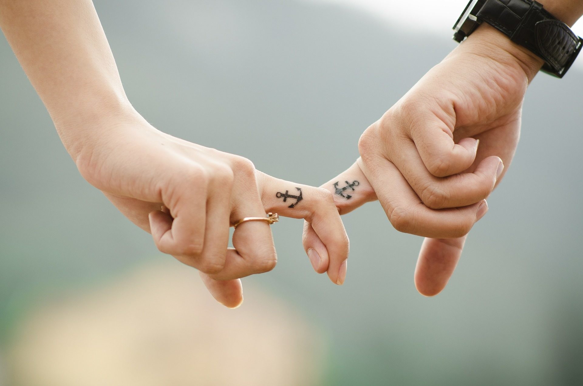 Mani intrecciate, Mignoli, Tatuaggio, Coppia, Full HD, sfondo per portatile