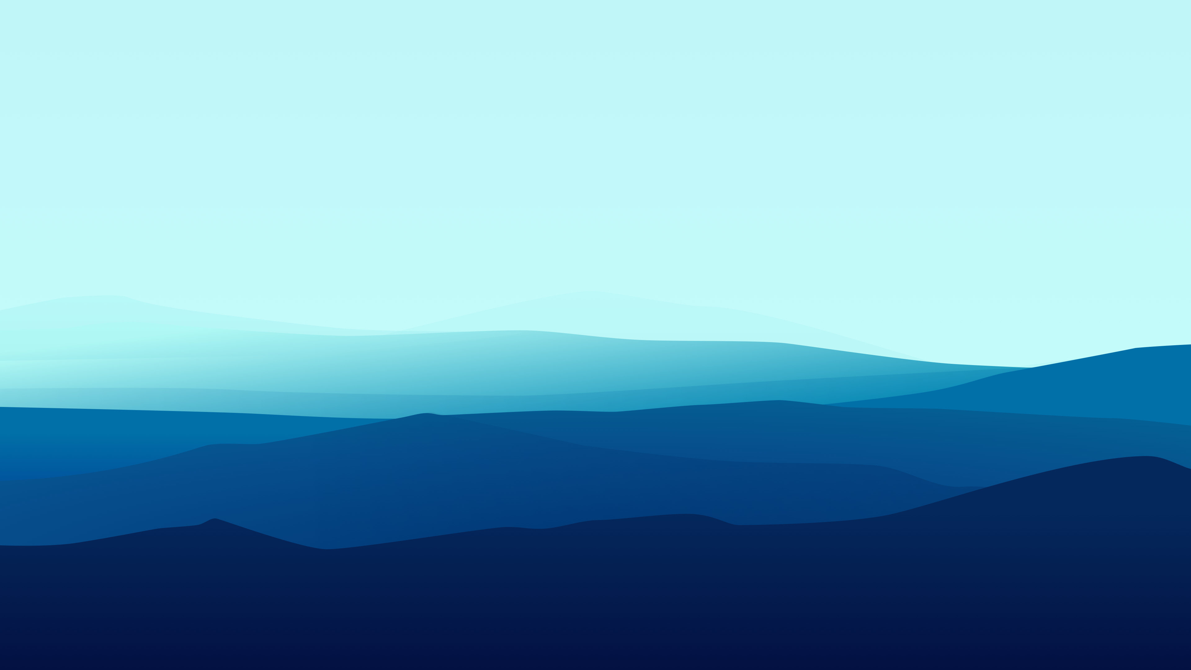 Colline, Nebbia, Blu, Flat design, 4K, sfondo per PC