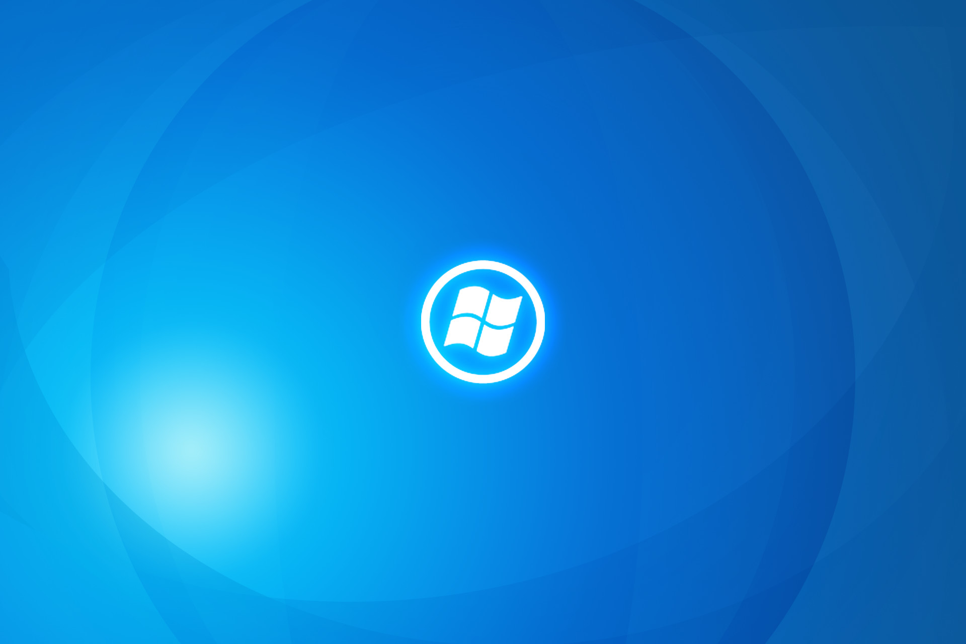 Logo Windows, Pulsante Start, Sfondo azzurro, Full HD, wallpaper desktop