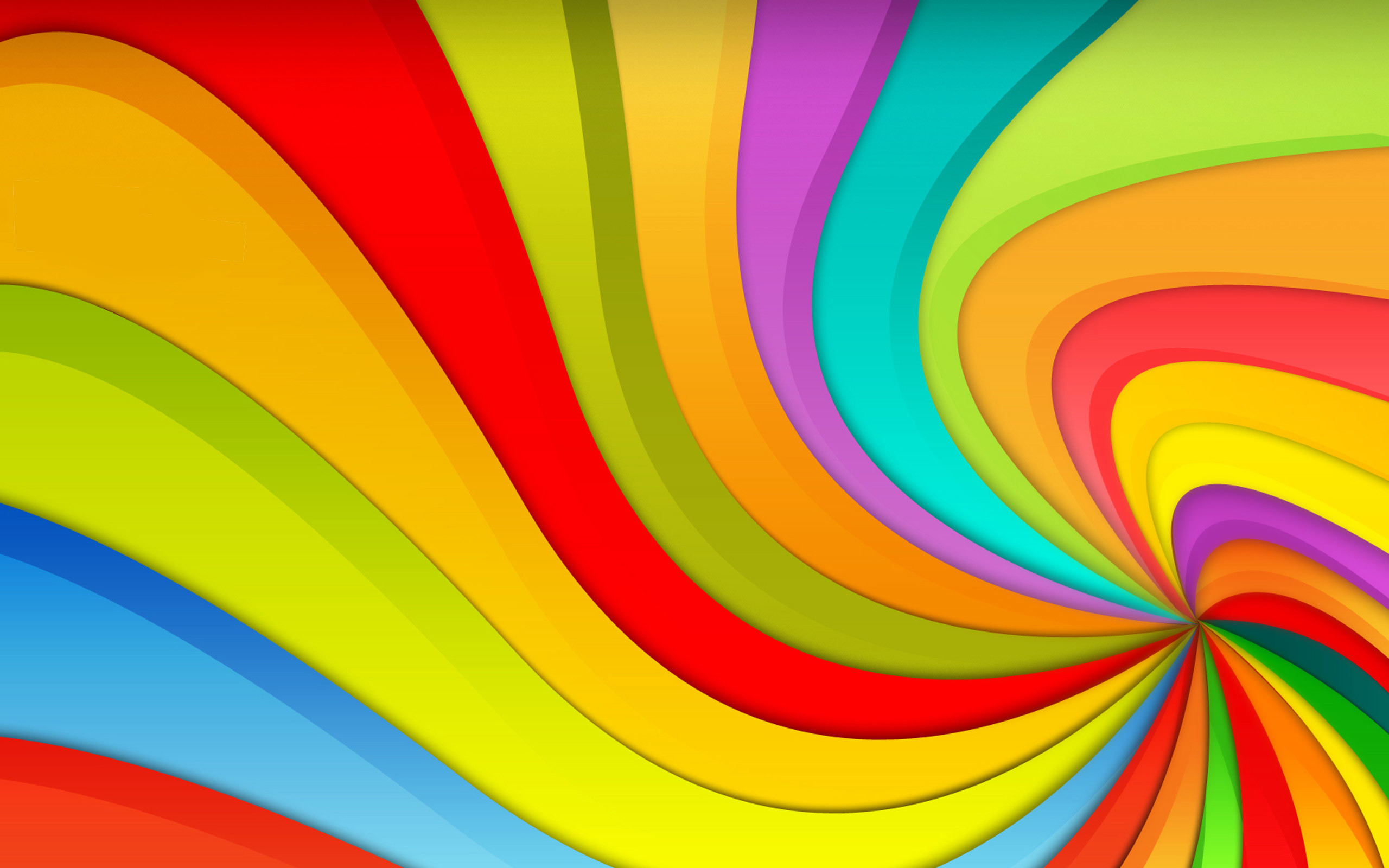 Spirale, Strisce, Arcobaleno, Vortice, 2K 1600p, sfondo desktop