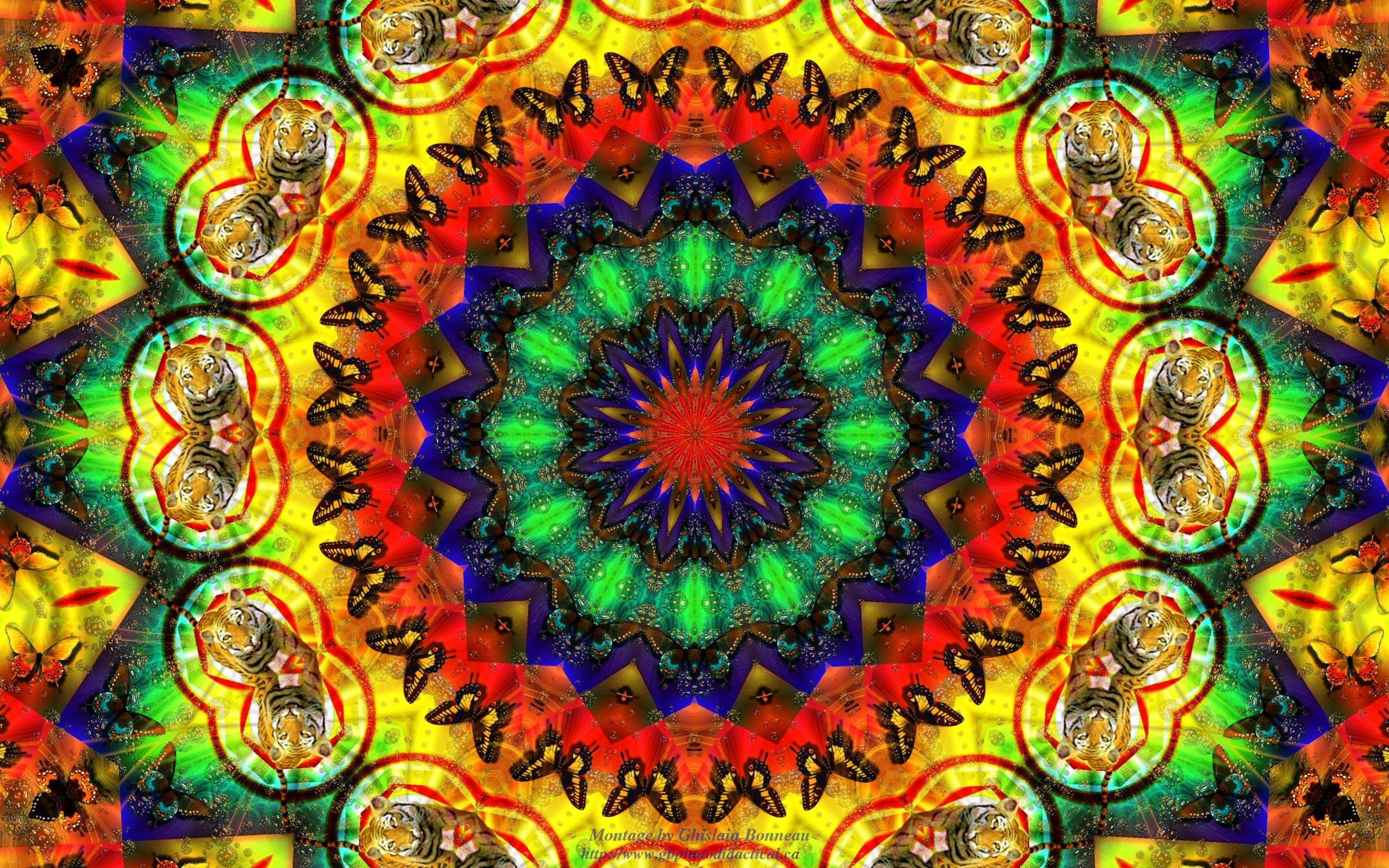 Caleidoscopio, Mandala, Psichedelico, Full HD, sfondo desktop