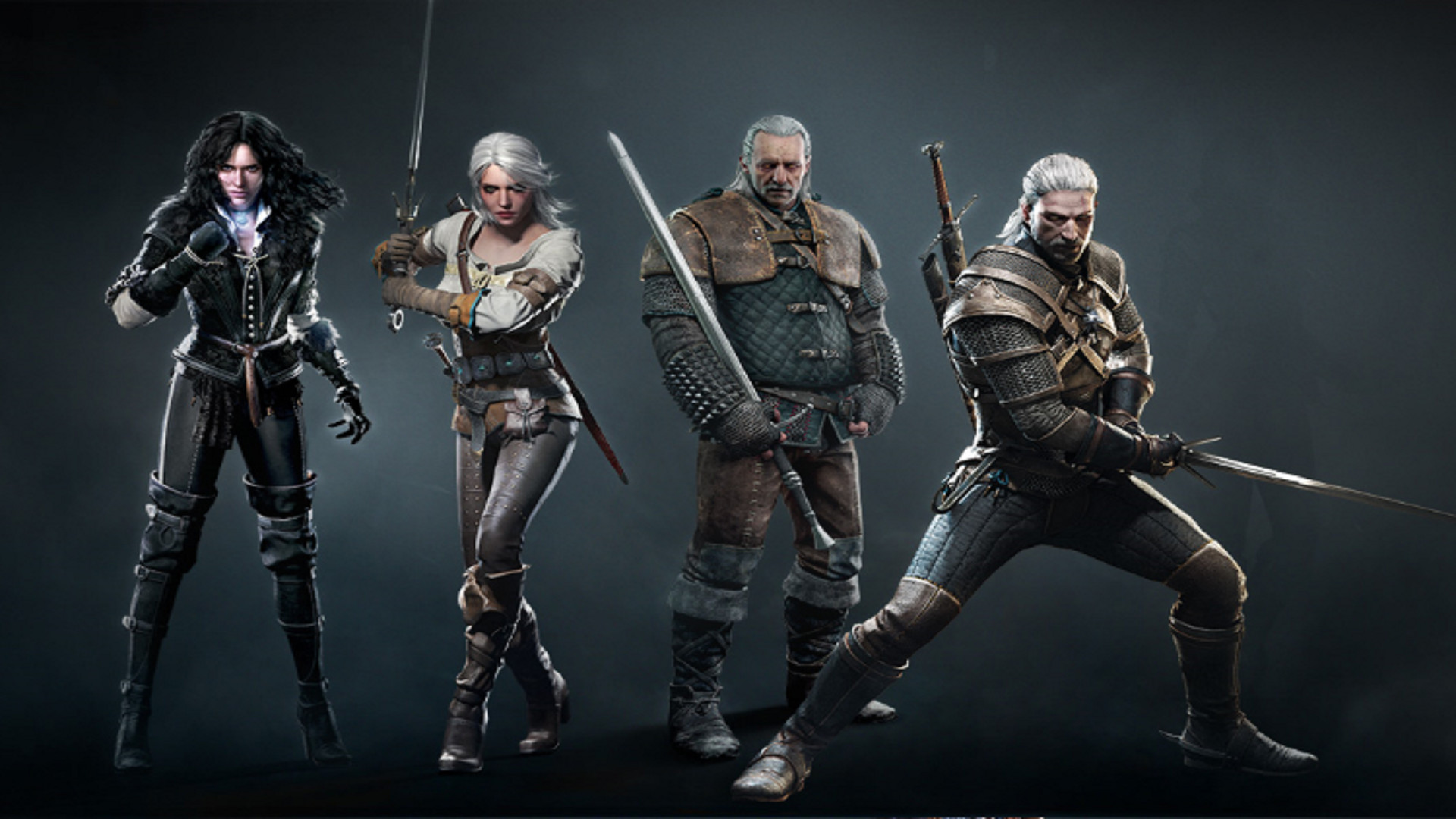 Yennefer di Vengerberg, Ciri, Vesemir, Geralt di Rivia, The Witcher 3: Wild Hunt, sfondo desktop