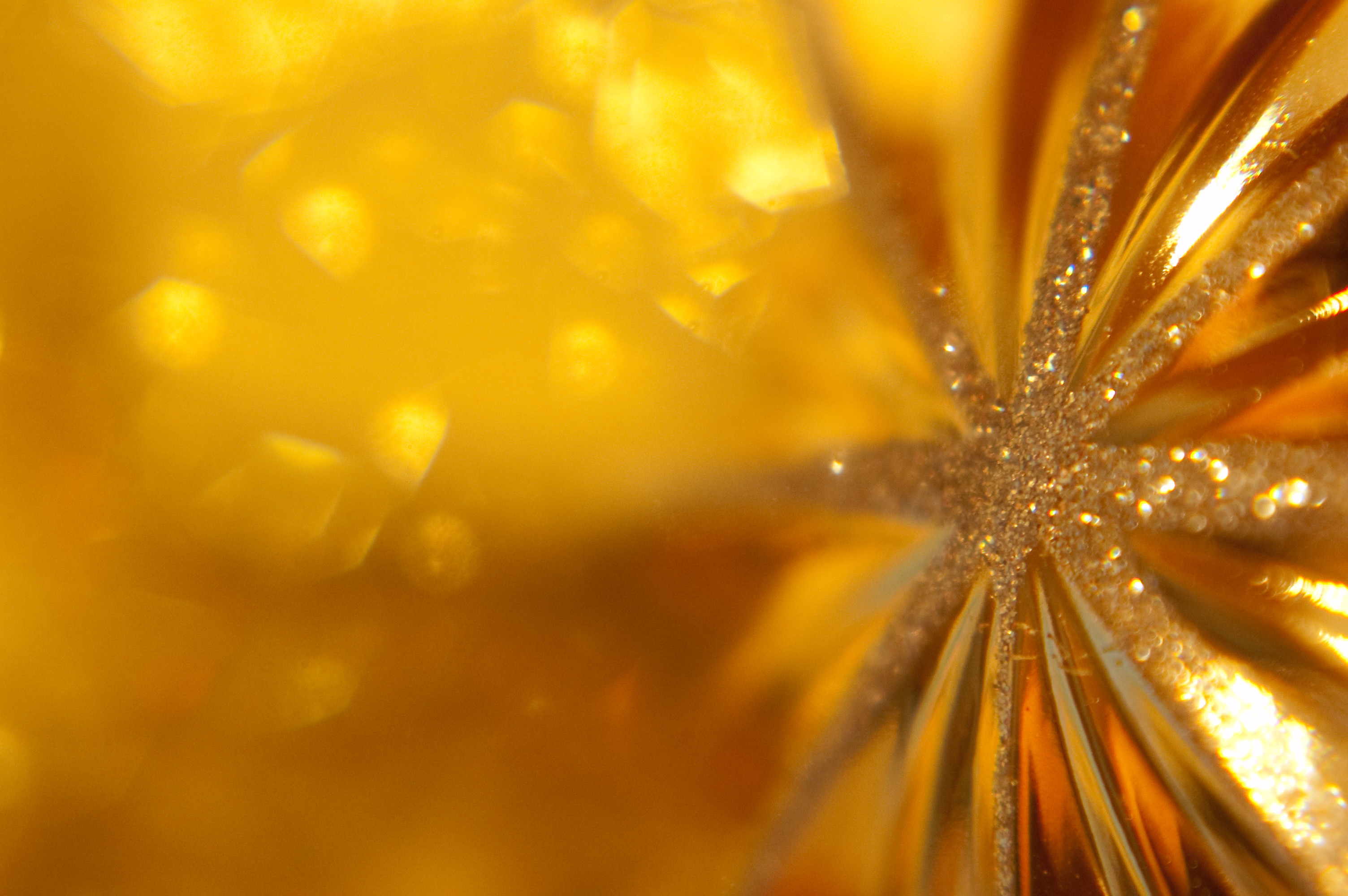 Decorazione natalizia, Oro, Bokeh, 2K, wallpaper desktop