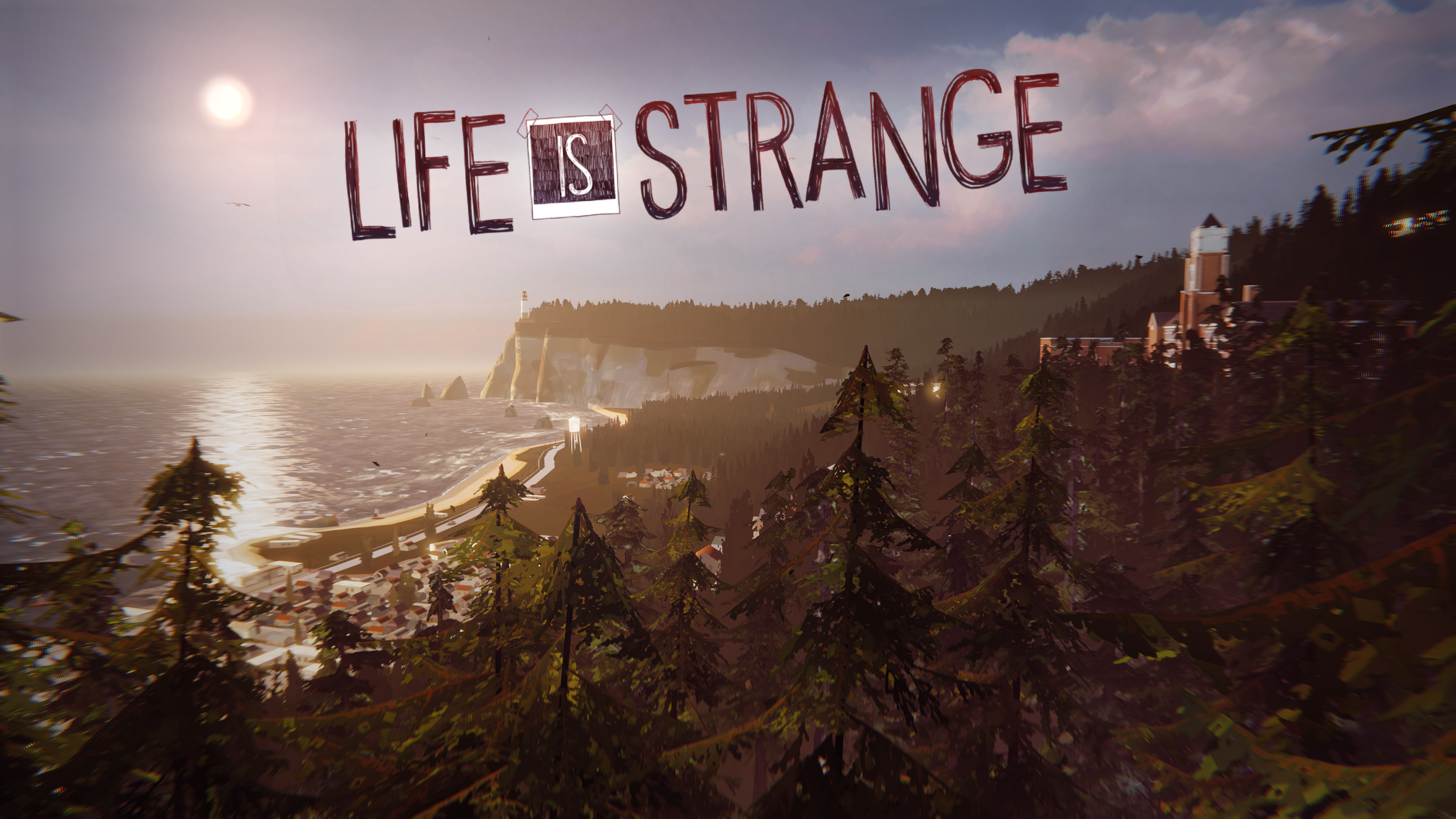 Life is Strange, Logo, Arcadia Bay, Faro, Costa, 3840x2160, sfondo per PC