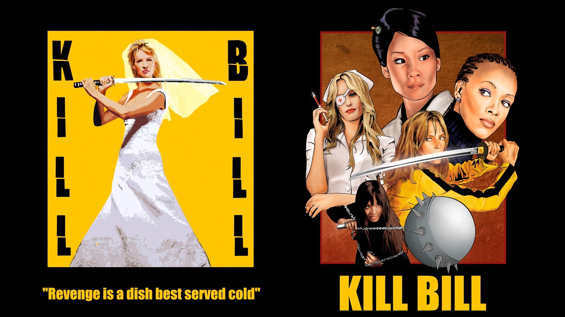 Kill Bill, La Sposa, O-Ren Ishii, Elle Driver, Vernita Green, Locandina, sfondo desktop Full HD