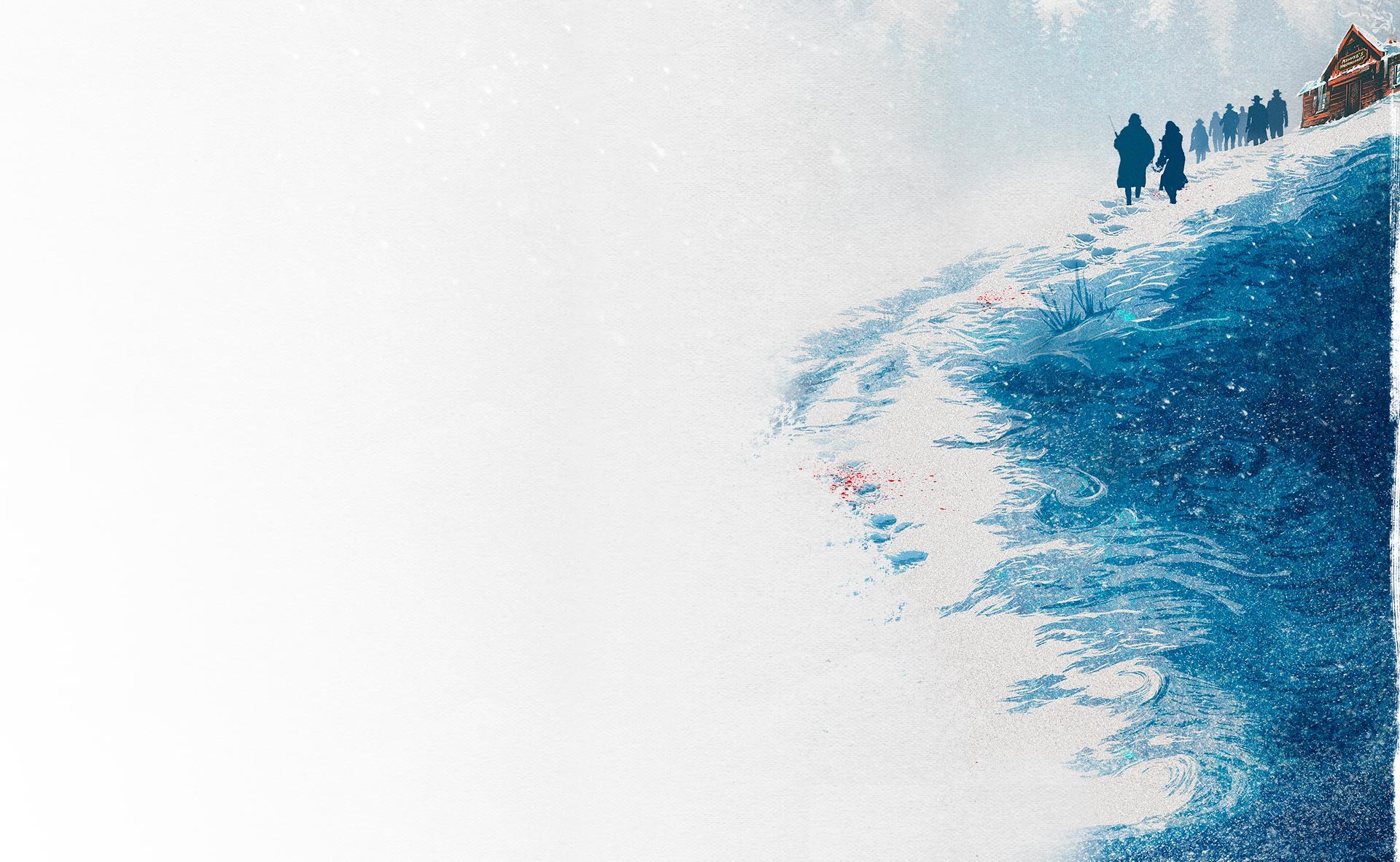 The Hateful Eight, Merceria di Minnie, Neve, Minimalismo, Full HD, wallpaper per PC