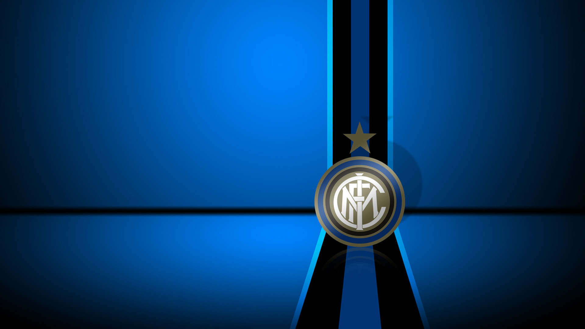 Inter, Logo Inter, Sfondo blu, Nerazzurri, Full HD, wallpaper per PC