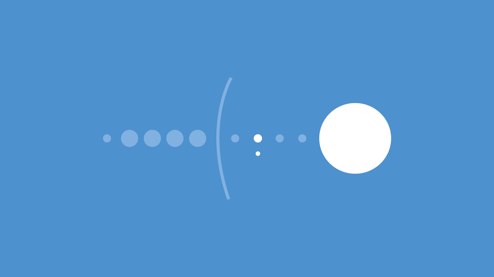 Sistema solare, Sole, Minimalista, Sfondo blu, Full HD, wallpaper per PC