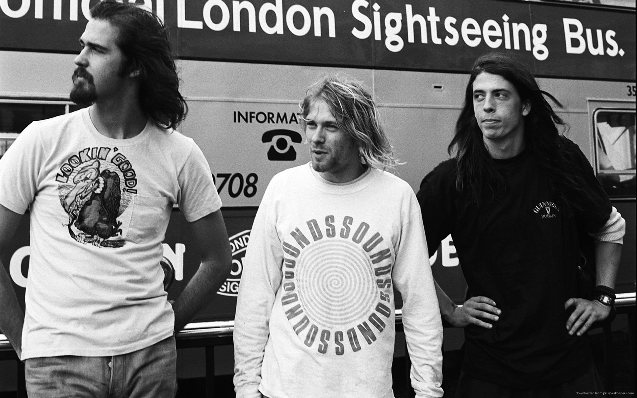 Nirvana, Kurt Cobain, Dave Grohl, Krist Novoselic, Londra, 2560x1600, sfondo per PC
