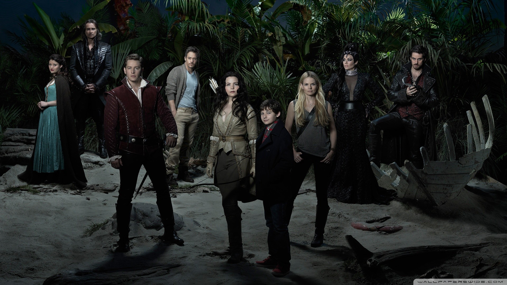 C'era una volta, Once Upon a Time, Cast, Isola che non c'è, Notte, sfondo desktop Full HD