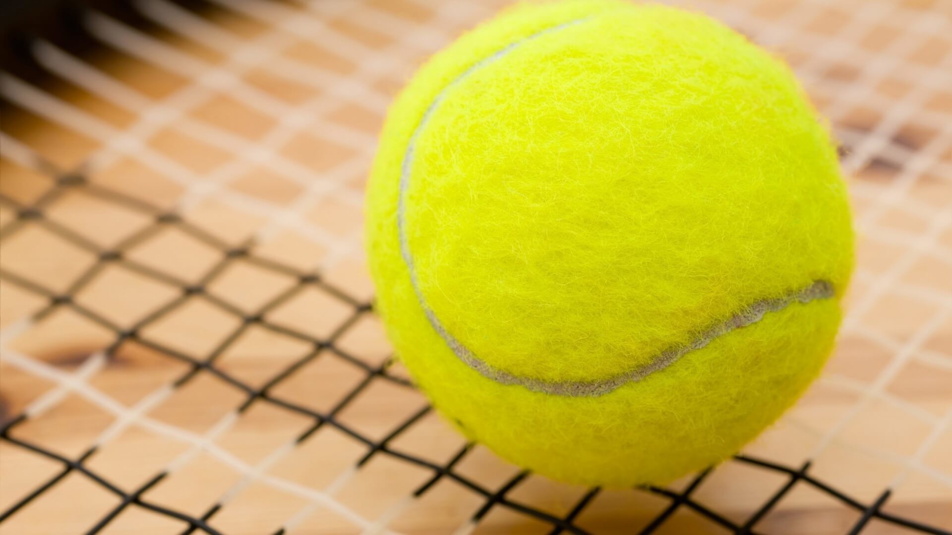 Pallina da tennis, Rete, Macro, 1920x1080, immagine di sfondo