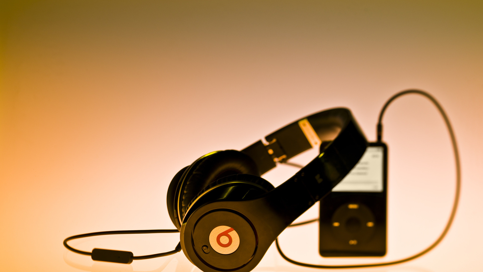 Beats by Dre, Cuffie, iPod, Arancione, Full HD, sfondo per PC