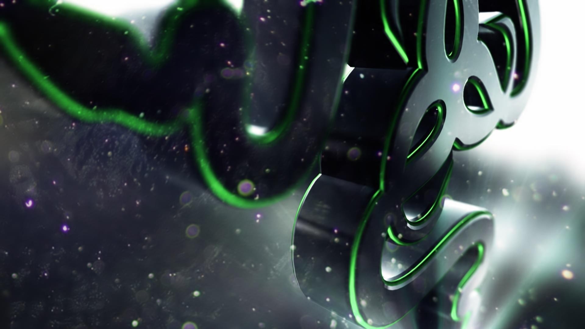 Razer, Logo, 3D, Verde, Full HD, sfondo per portatile