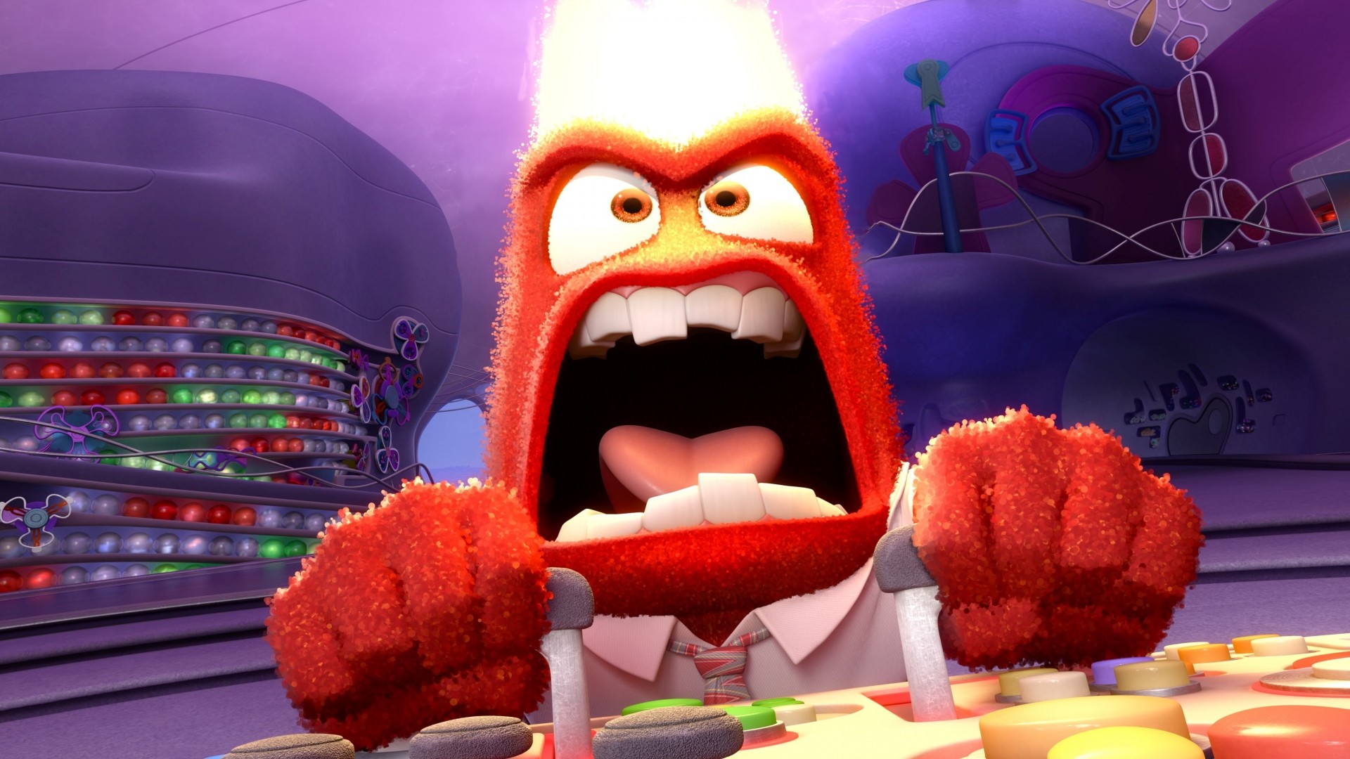 Rabbia, Inside Out, Urlo, Quartier generale, Pixar, 1920x1080, immagine di sfondo