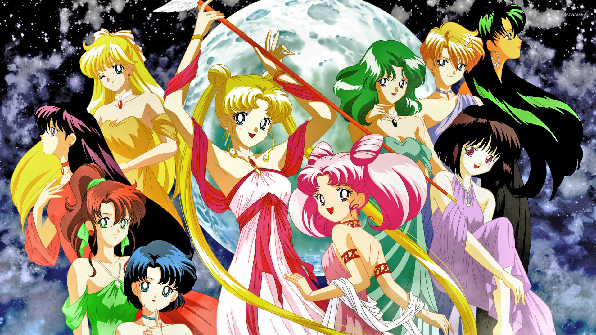 Sailor Senshi, Principessa Serenity, Chibiusa, Sailor Moon, 1920x1080, immagine di sfondo