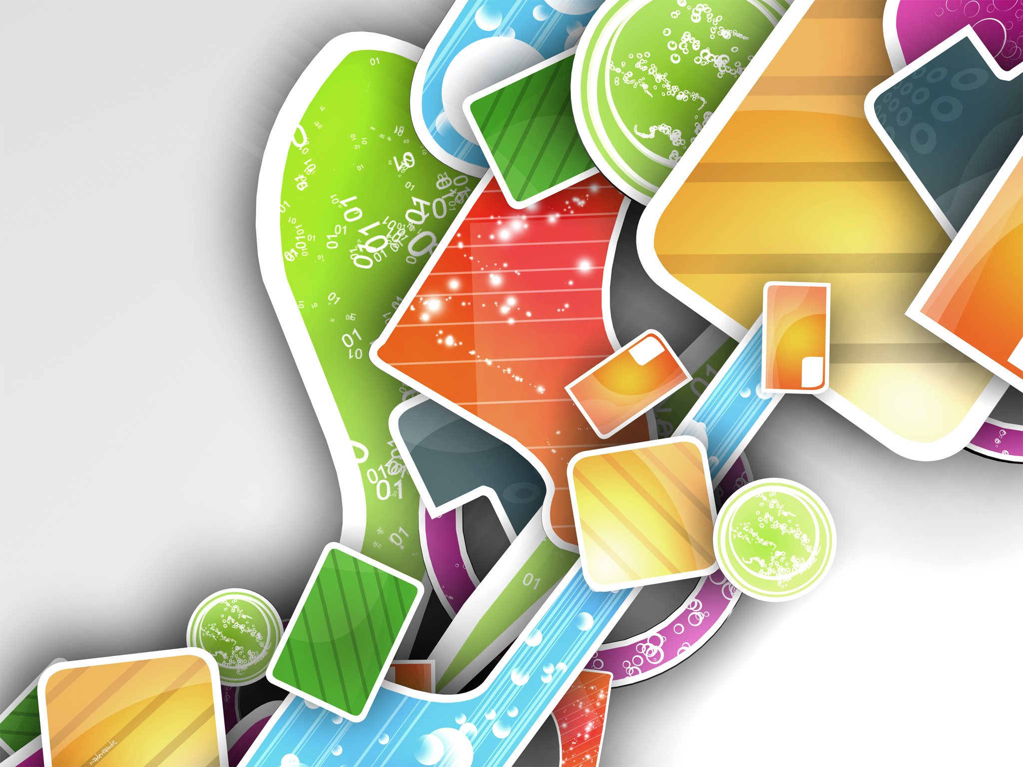 Forme astratte, Colorato, Arte vettoriale, Sfondo grigio, Full HD, schermata di blocco iPad
