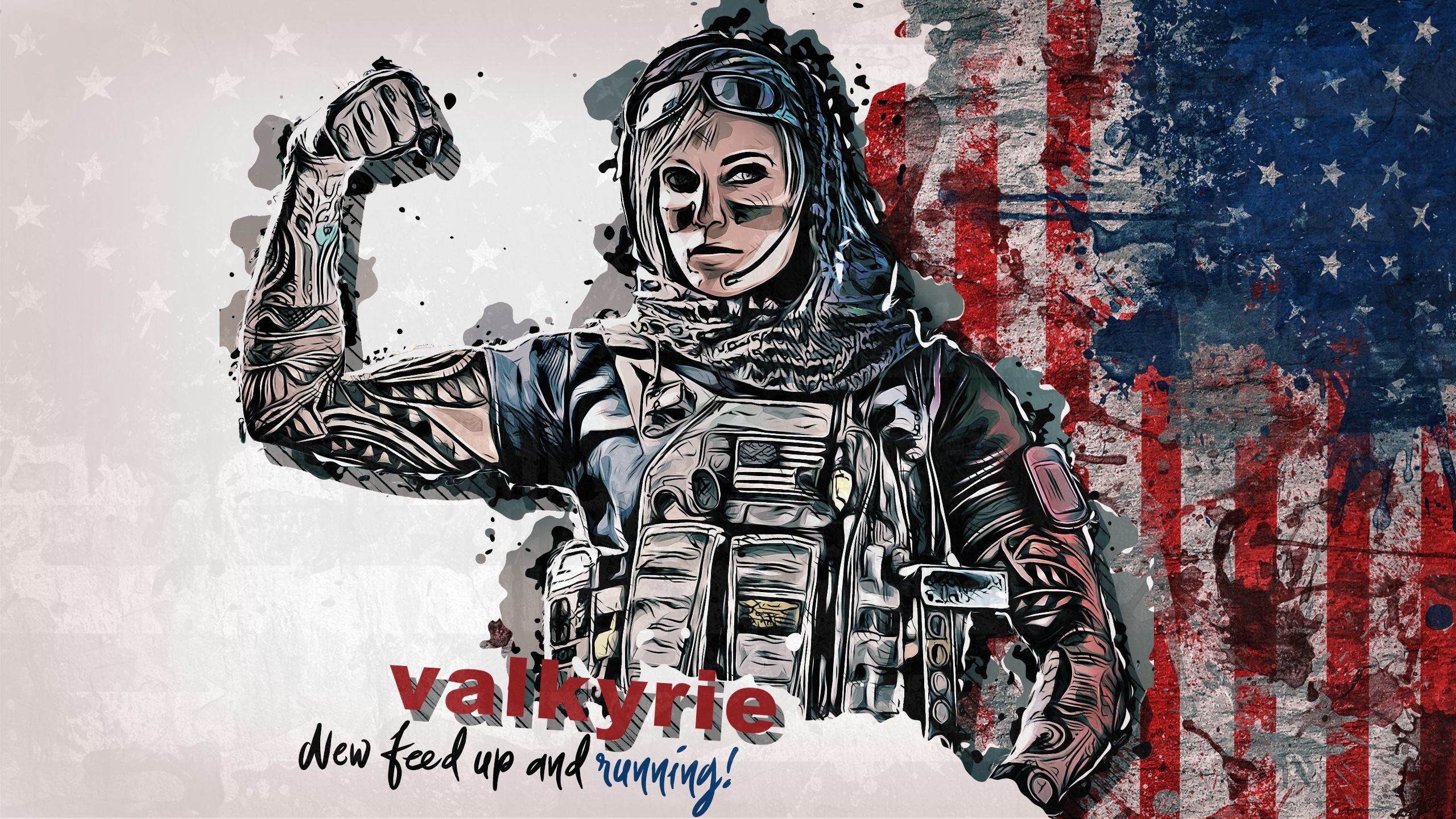 Rainbow Six Siege, Valkyrie, Bandiera americana, Navy SEAL, 2K, sfondo per PC