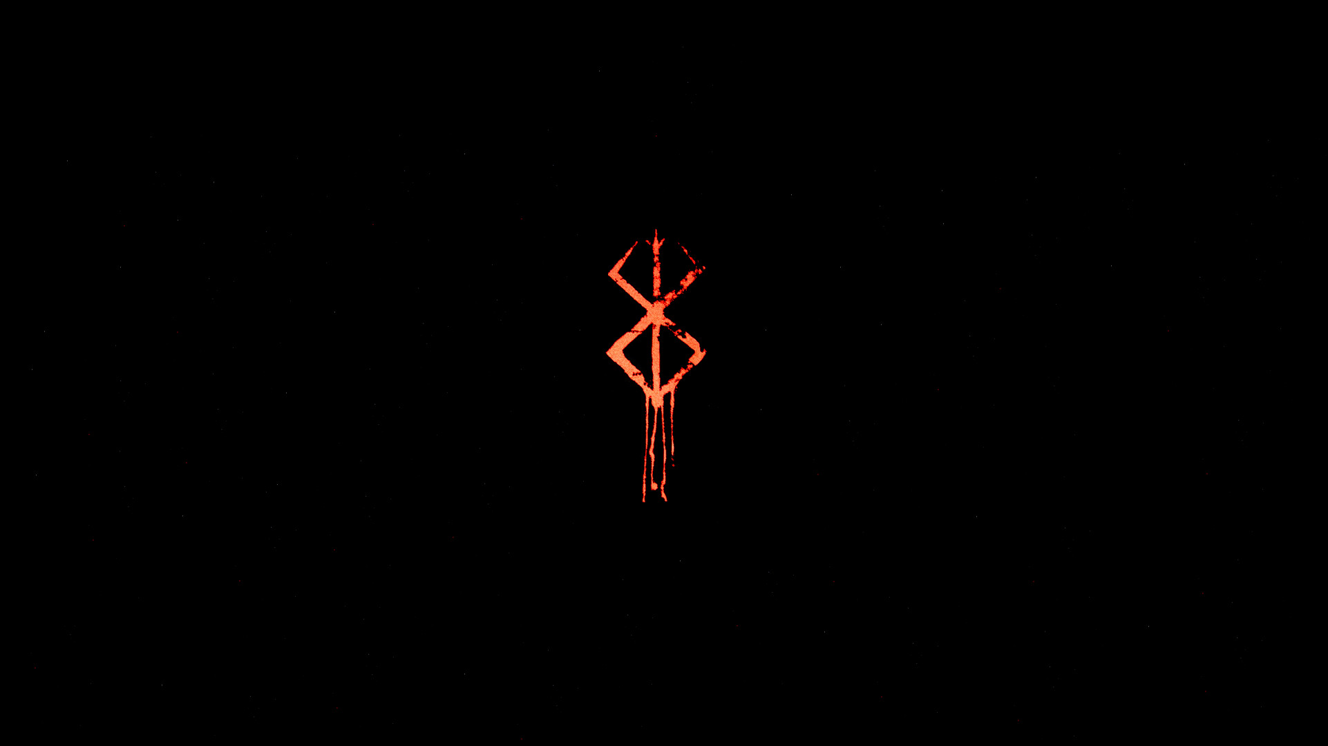 Marchio del sacrificio, Berserk, Simbolo, Sfondo nero, Full HD, wallpaper per PC