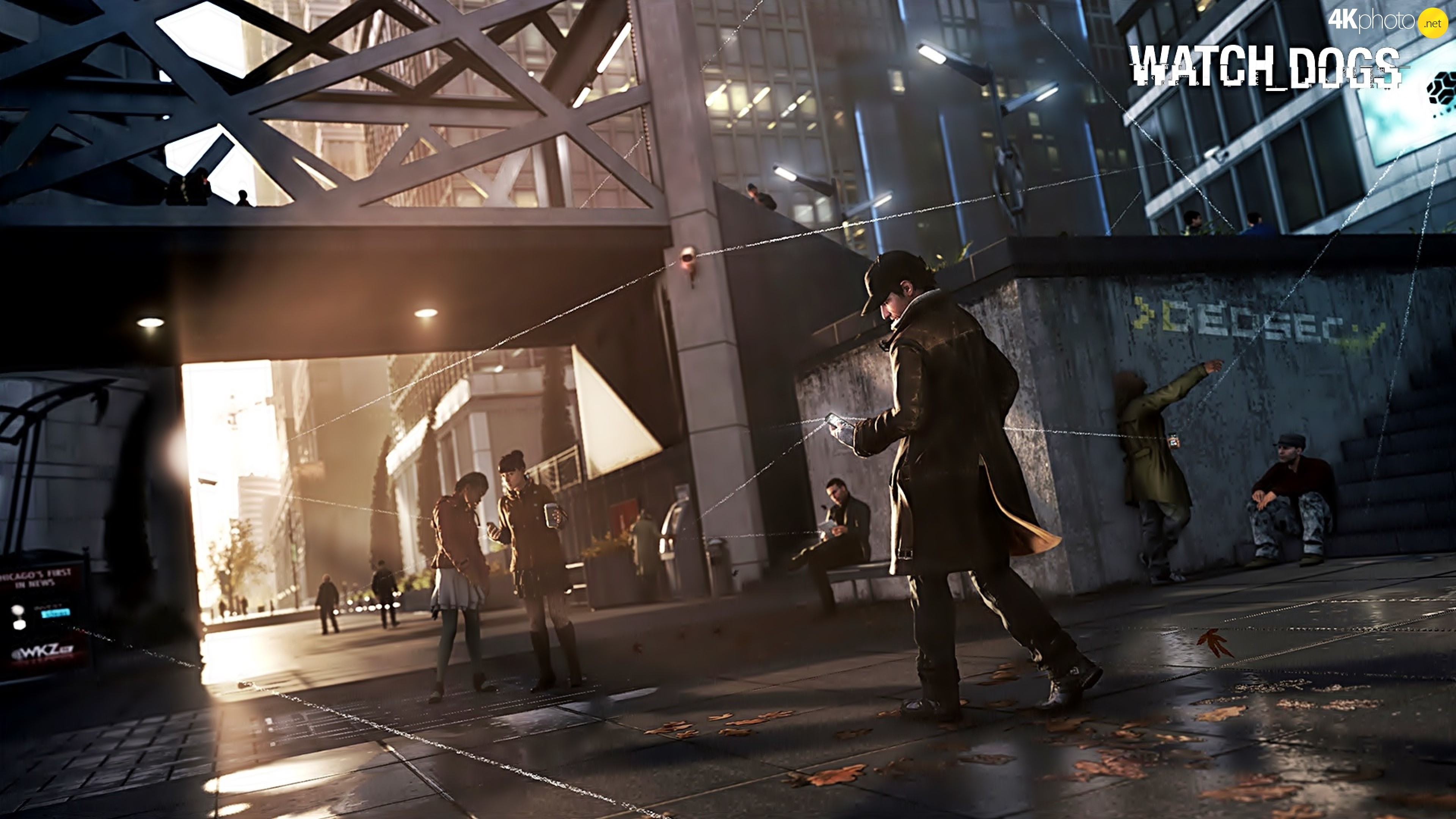Aiden Pearce, Watch Dogs, DedSec, Strada, 4K, sfondo desktop