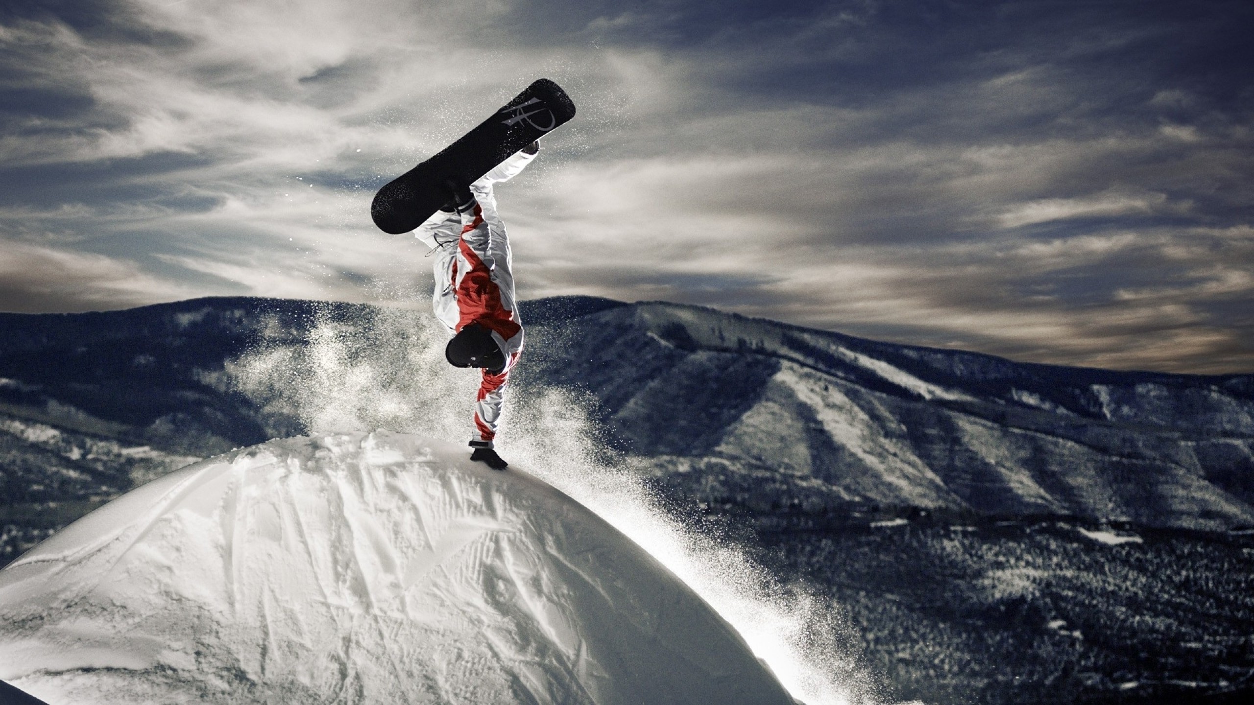 Snowboard, Montagne, Neve, Salto, 2K 1440p, sfondo desktop