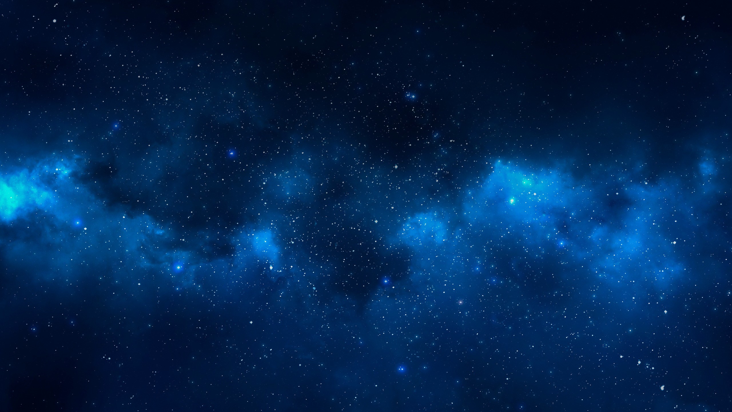 Via Lattea, Stelle, Blu, Spazio profondo, 2K, sfondo desktop