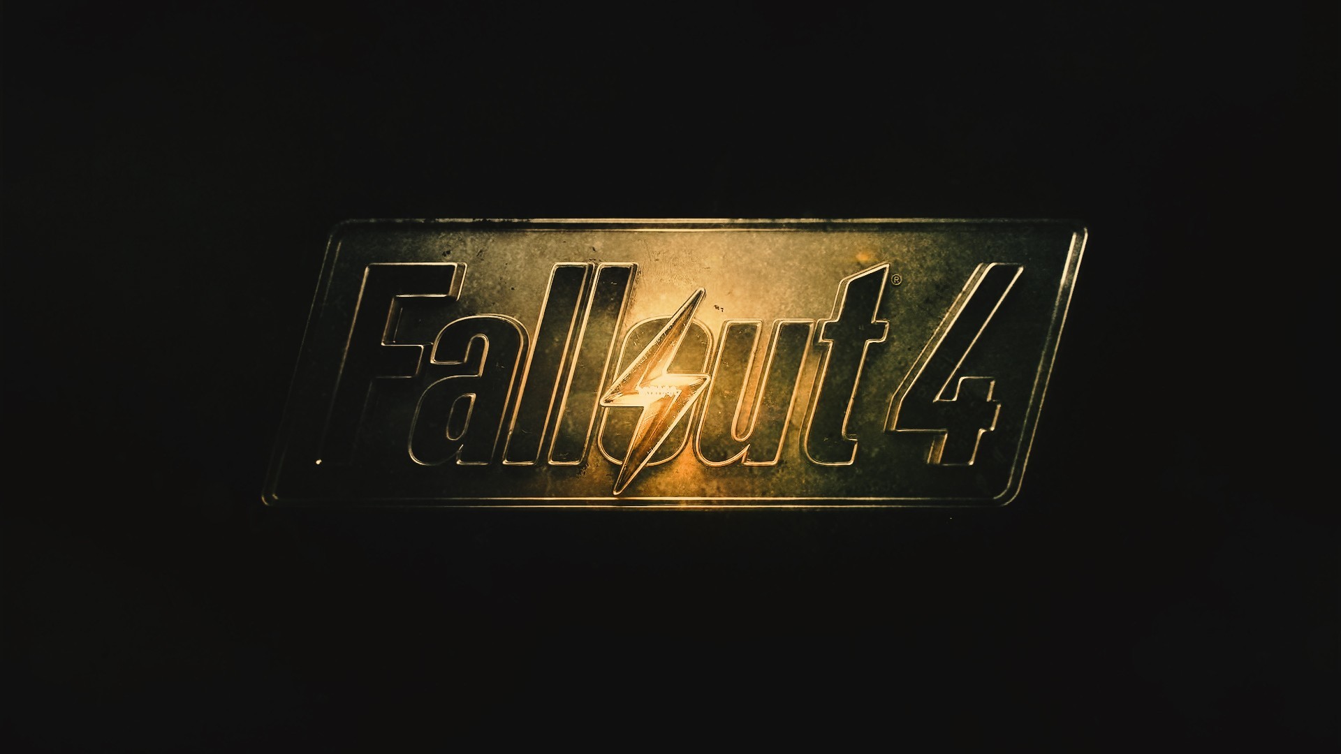 Fallout 4, Logo, Sfondo nero, 1920x1080, wallpaper desktop