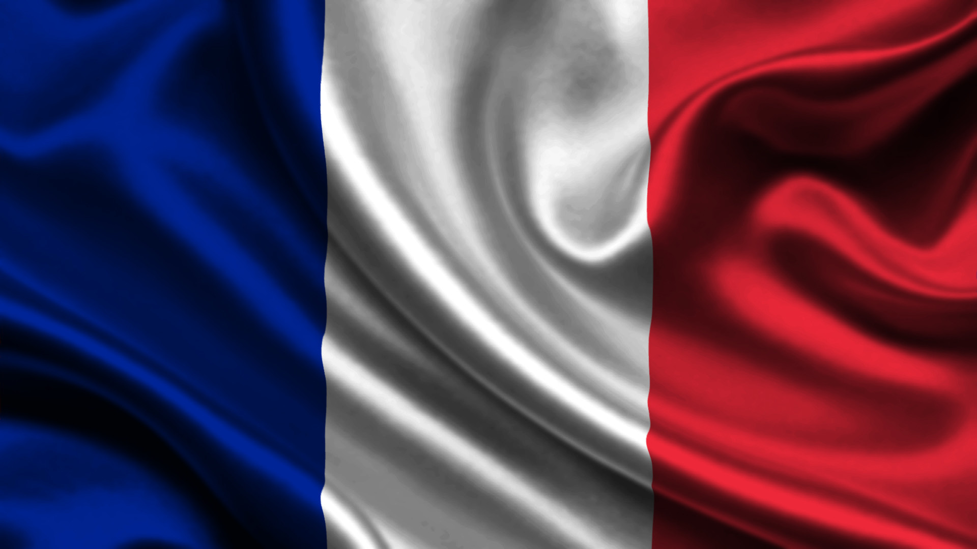 Bandiera francese, Francia, Seta, 16:9 Full HD, sfondo widescreen