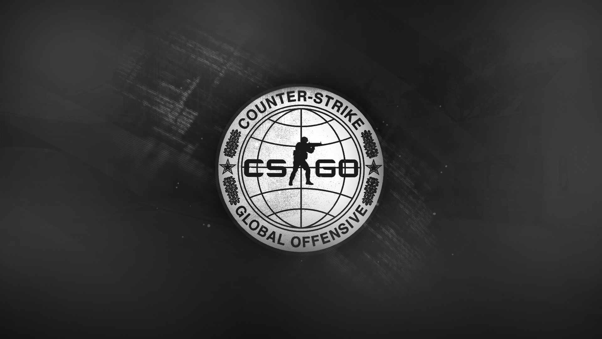 Counter-Strike: Global Offensive, Logo CS:GO, Emblema, Sfondo scuro, wallpaper Windows 11