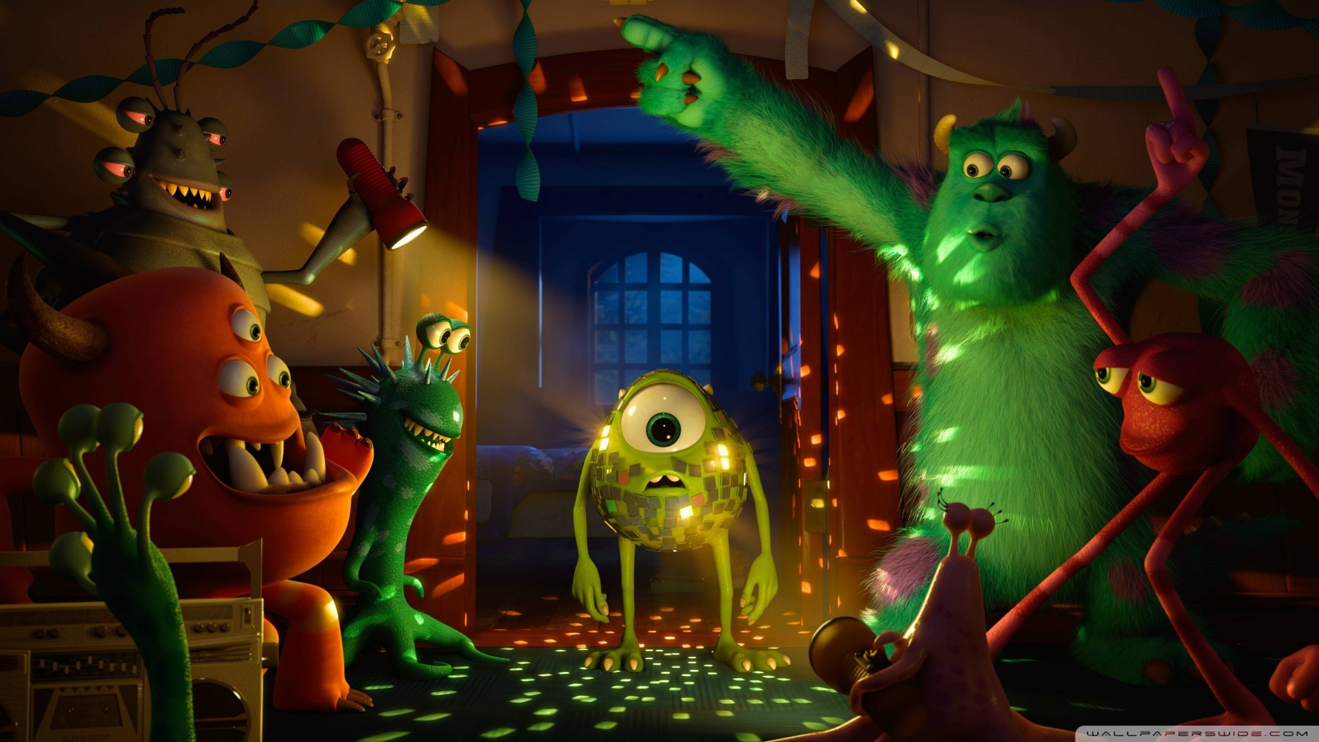 Monsters University, Mike Wazowski, Pixar, Festa, Mostri, Full HD, sfondo per portatile