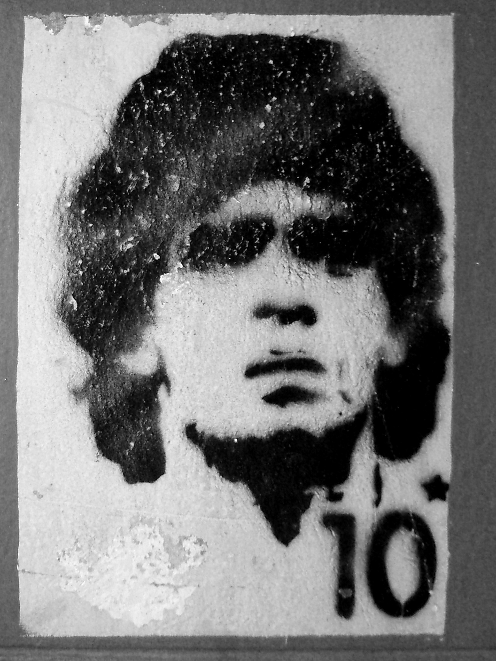 Diego Armando Maradona, Stencil, Numero 10, Street art, QHD+, schermata di blocco iPad