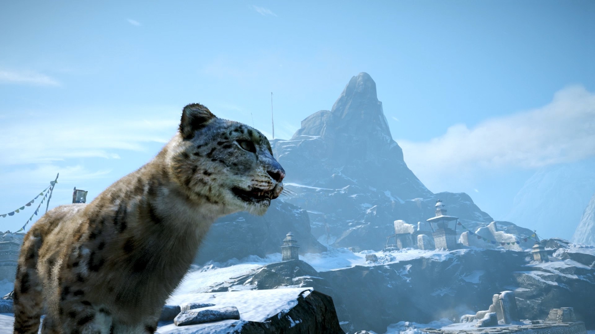 Far Cry 4, Leopardo delle nevi, Himalaya, Montagne innevate, Full HD, sfondo per PC e portatile