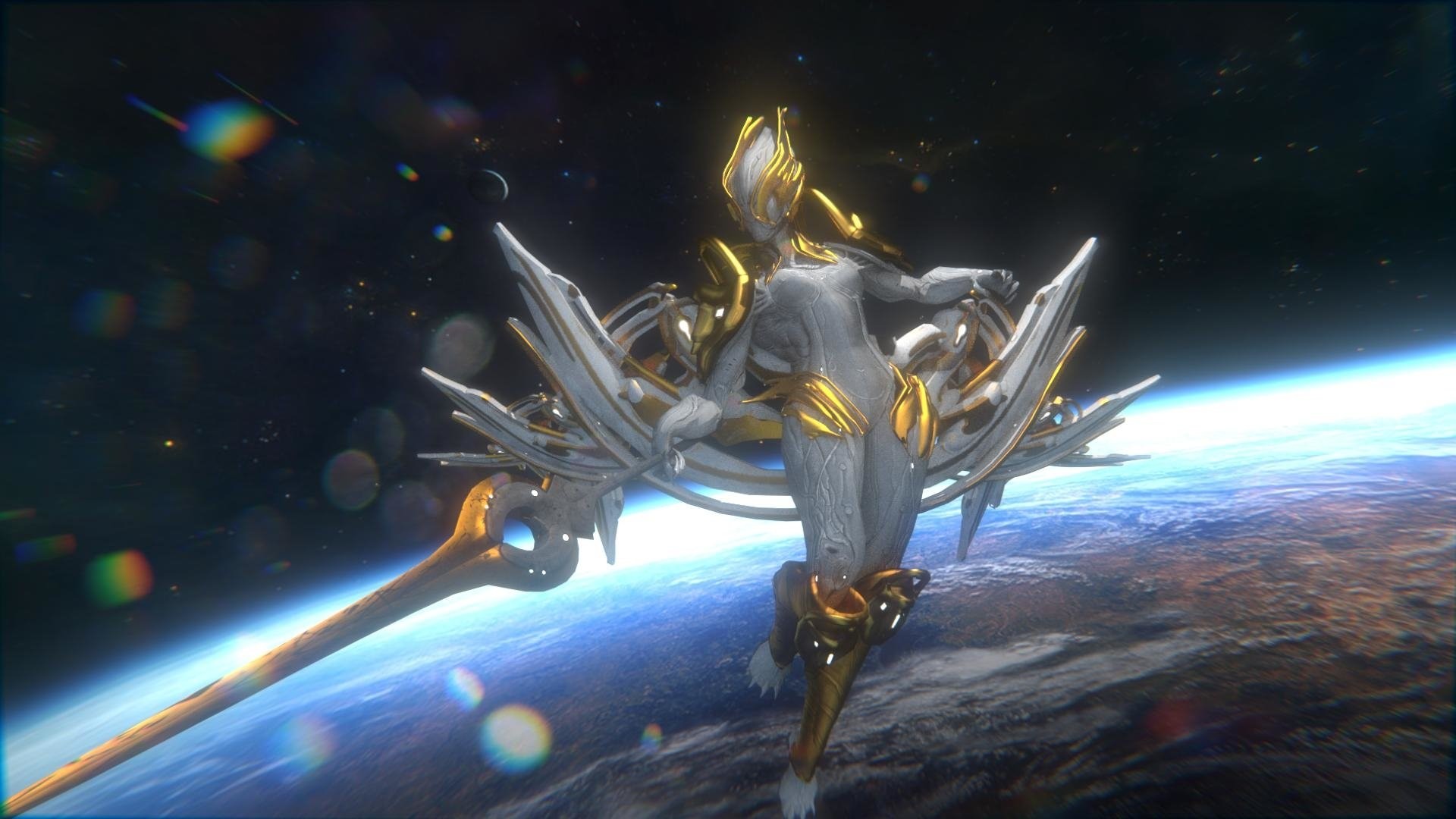Nova Prime, Warframe, Terra, Spazio, Oro, Full HD, sfondo per PC e portatile