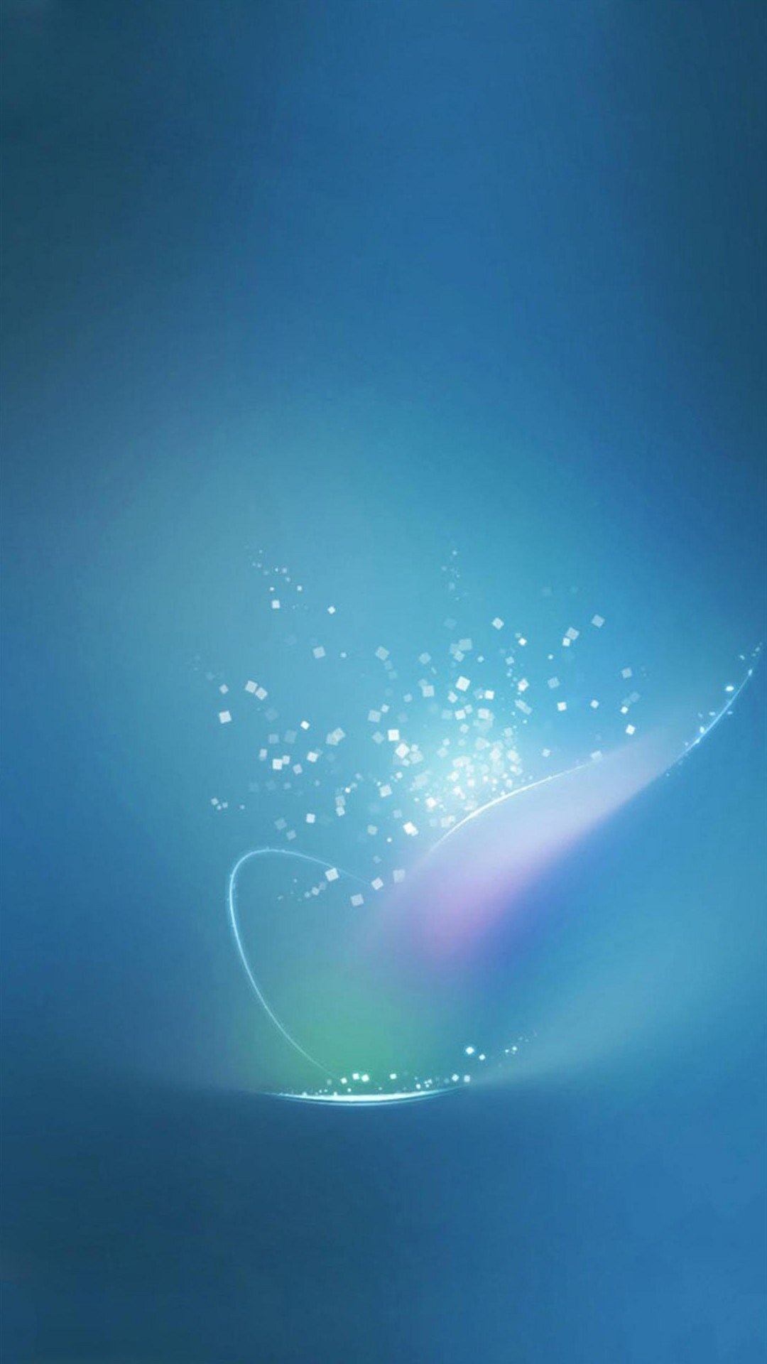 Luce, Particelle, Sfondo blu, schermata Home Samsung S25