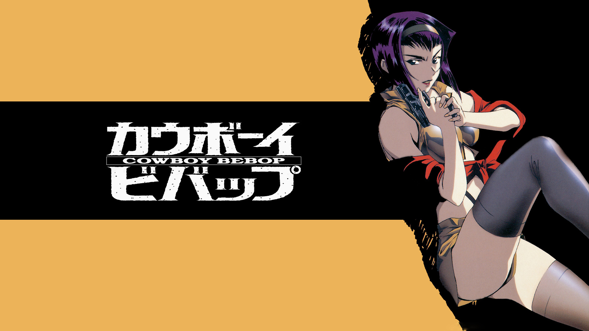 Faye Valentine, Cowboy Bebop, Logo, Arancione, Full HD, sfondo per PC