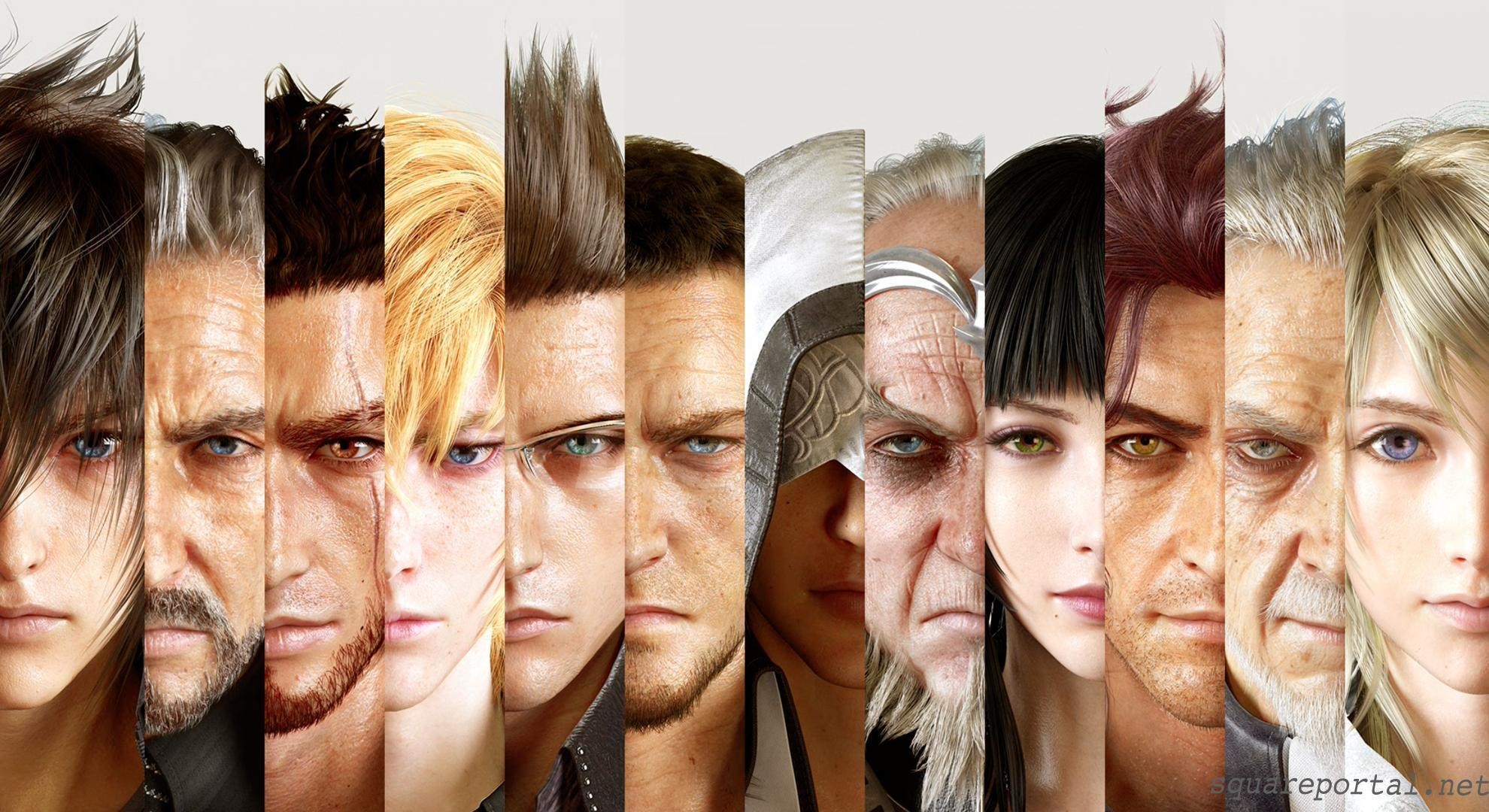 Final Fantasy XV, Noctis Lucis Caelum, Lunafreya Nox Fleuret, Ritratti, Collage, wallpaper Full HD