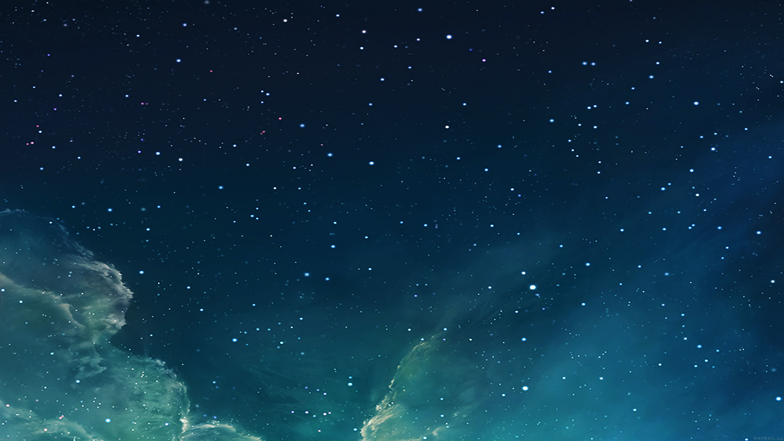 Nebulosa, Cielo stellato, Verde acqua, 2560x1440, immagine di sfondo