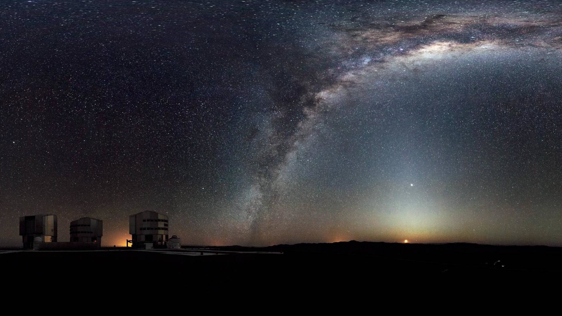 Via Lattea, Osservatorio, Very Large Telescope, Cielo stellato, Full HD, wallpaper desktop
