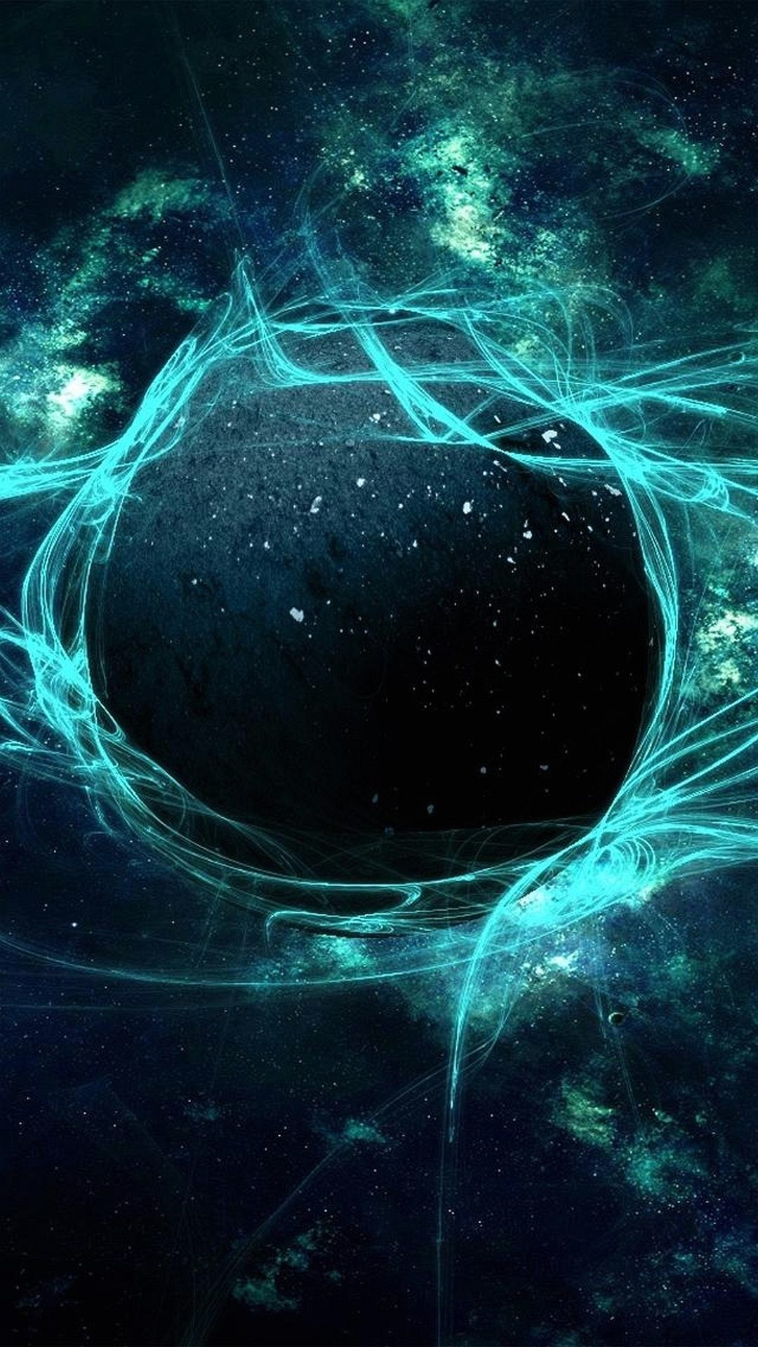 Sfera, Energia, Spazio, Ciano, Astratto, wallpaper per smartphone