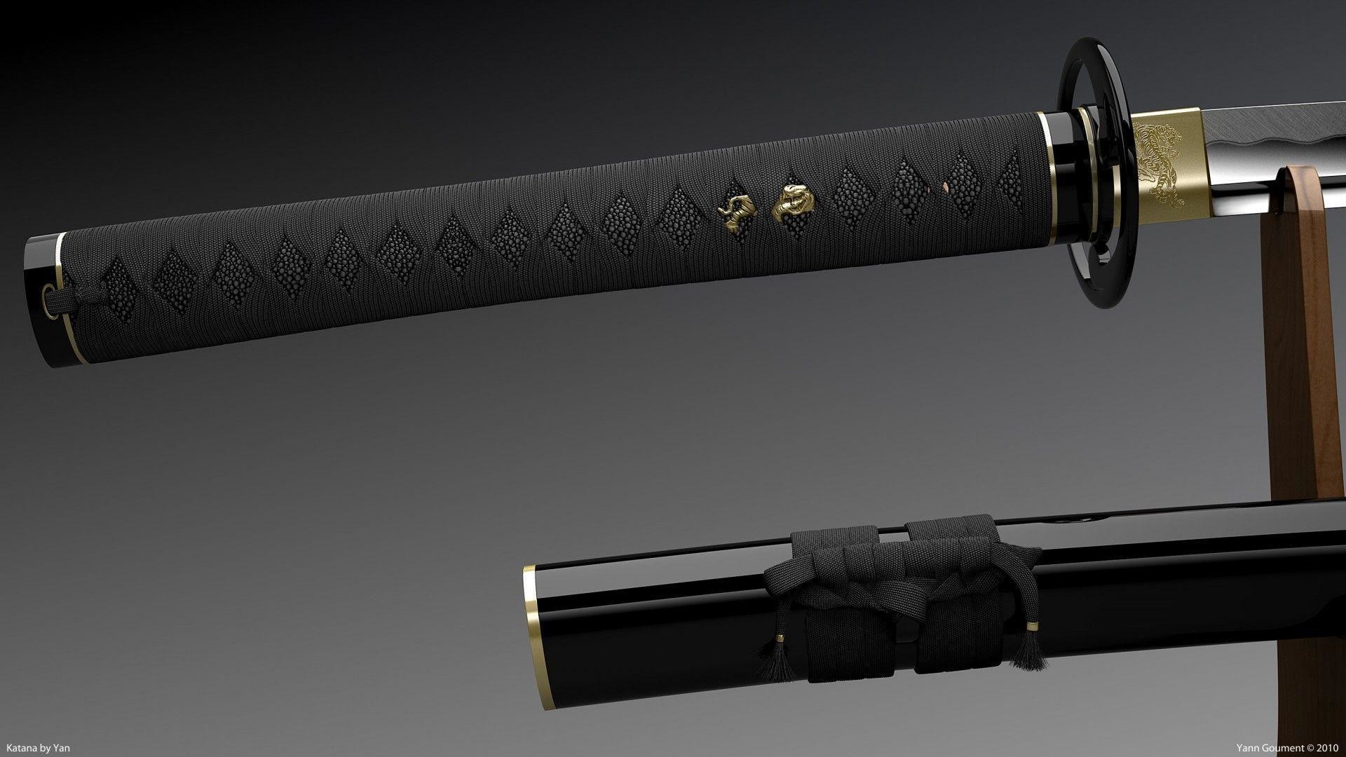 Katana, Tsuka, Primo piano, Grigio, 1920x1080, sfondo per PC