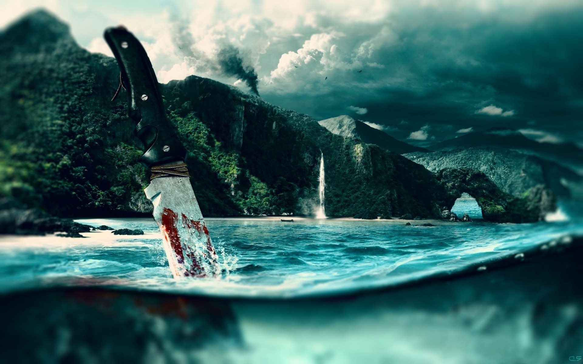 Far Cry 3, Coltello, Isola, Mare, 1920x1200, sfondo MacBook Pro