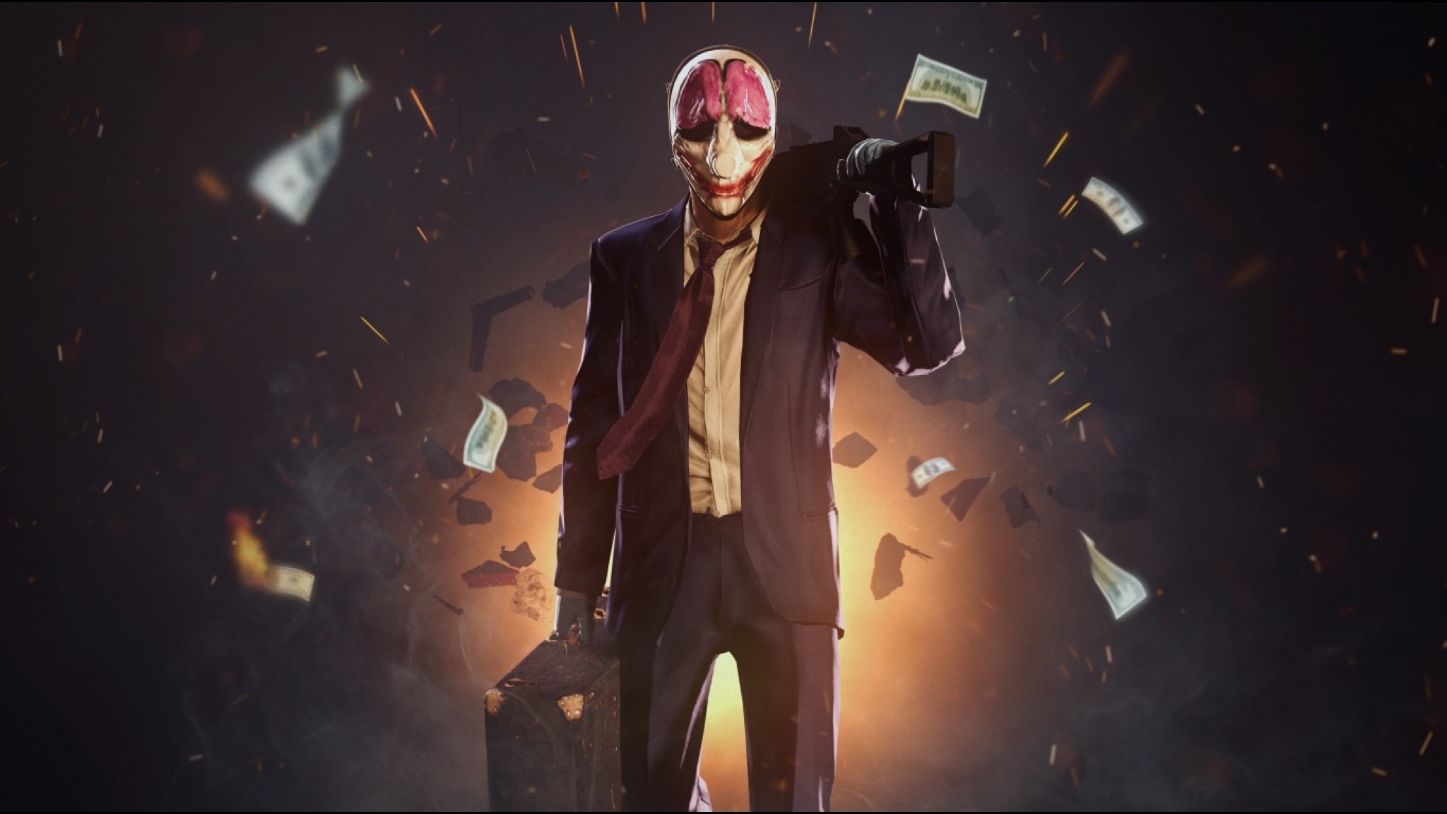 Hoxton, Payday 2, Banconote, Valigetta, Full HD, sfondo per PC