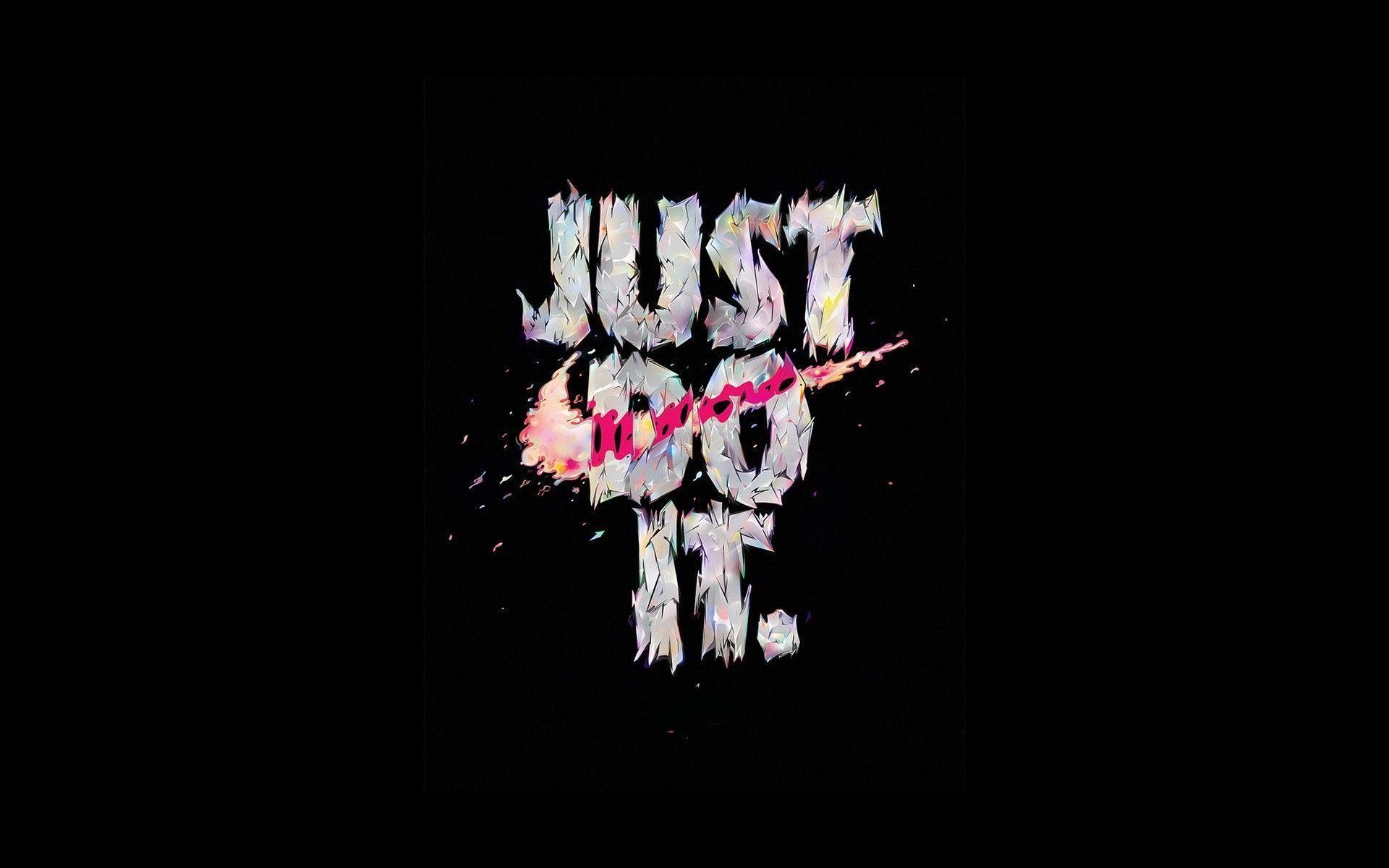 Just Do It, Nike, Tipografia, Sfondo nero, 1920x1200, wallpaper desktop