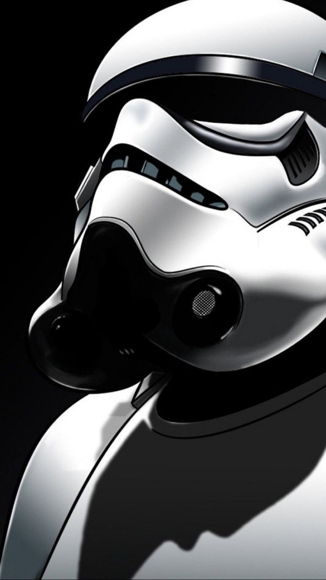 Stormtrooper, Casco, Bianco e nero, 1080x1920, schermata di blocco iPhone