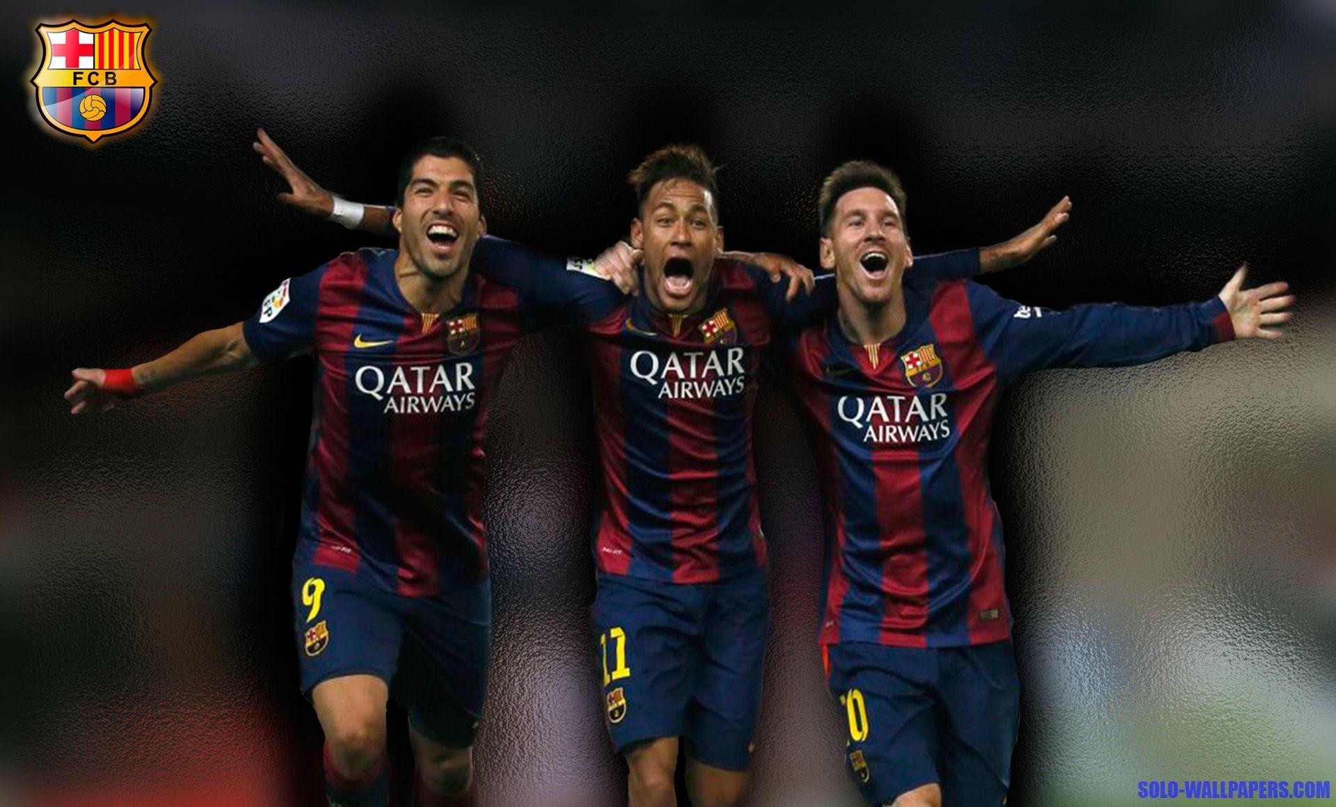Luis Suárez, Neymar, Lionel Messi, FC Barcelona, Esultanza, Full HD, sfondo desktop